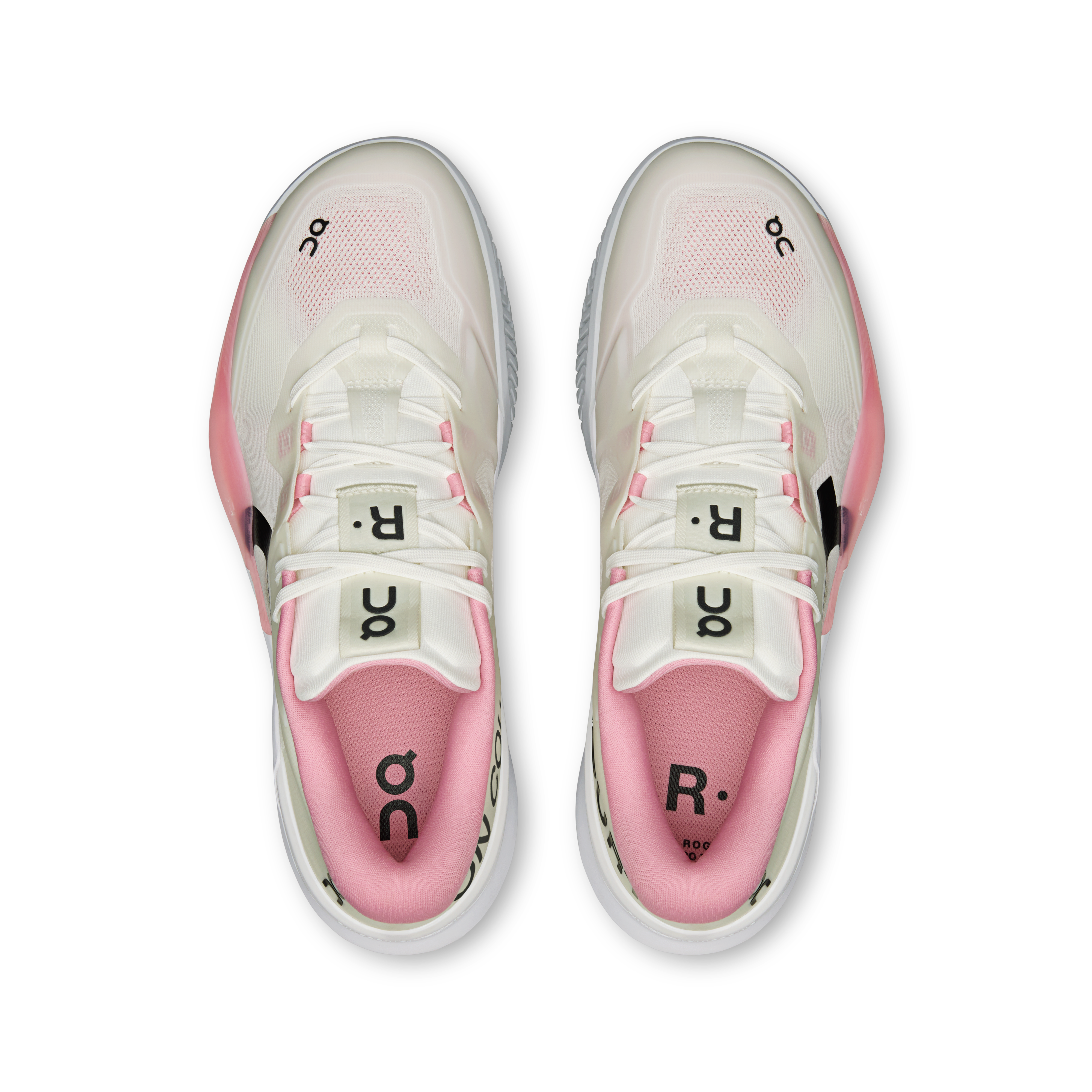 On THE ROGER Pro 3 Clay Ivory & Magnolia Women Tennis Shoes