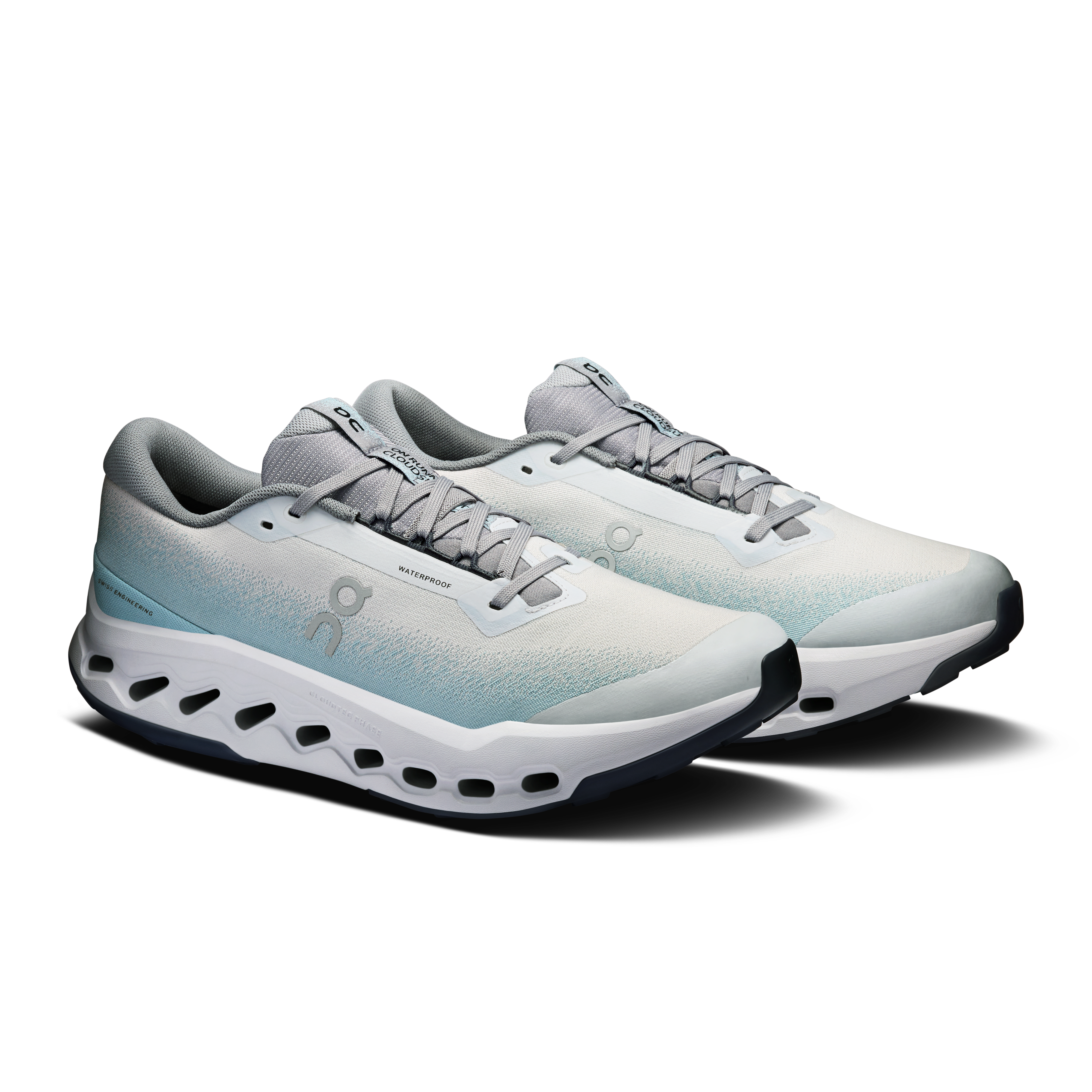 On Cloudsurfer Trail 2 Waterproof Glacier & Tide Men Trail running Shoes