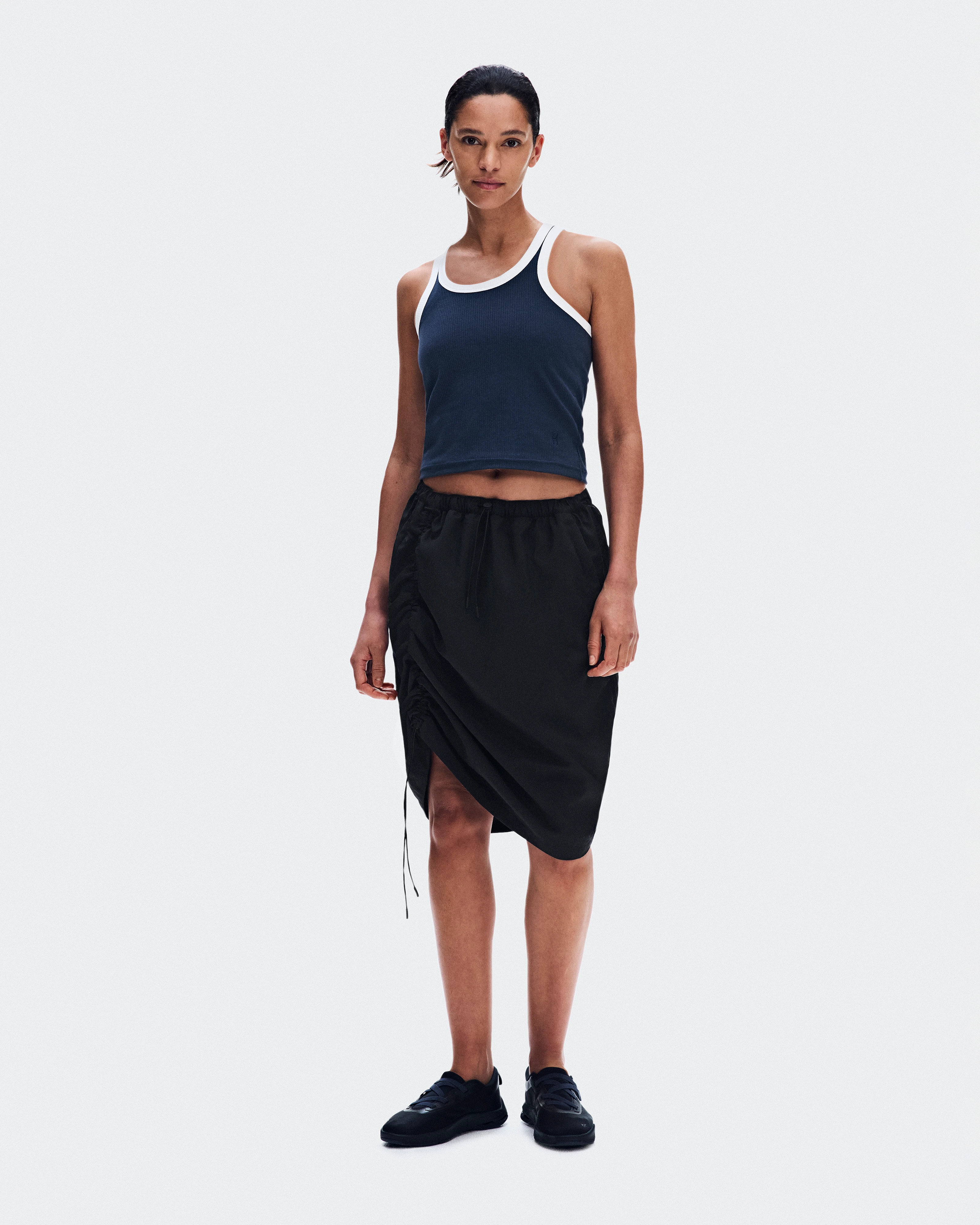 On Drawstring Midi Skirt Black Donna Gonne