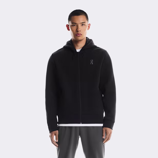 Focus Tech Zip Hoodie in Black