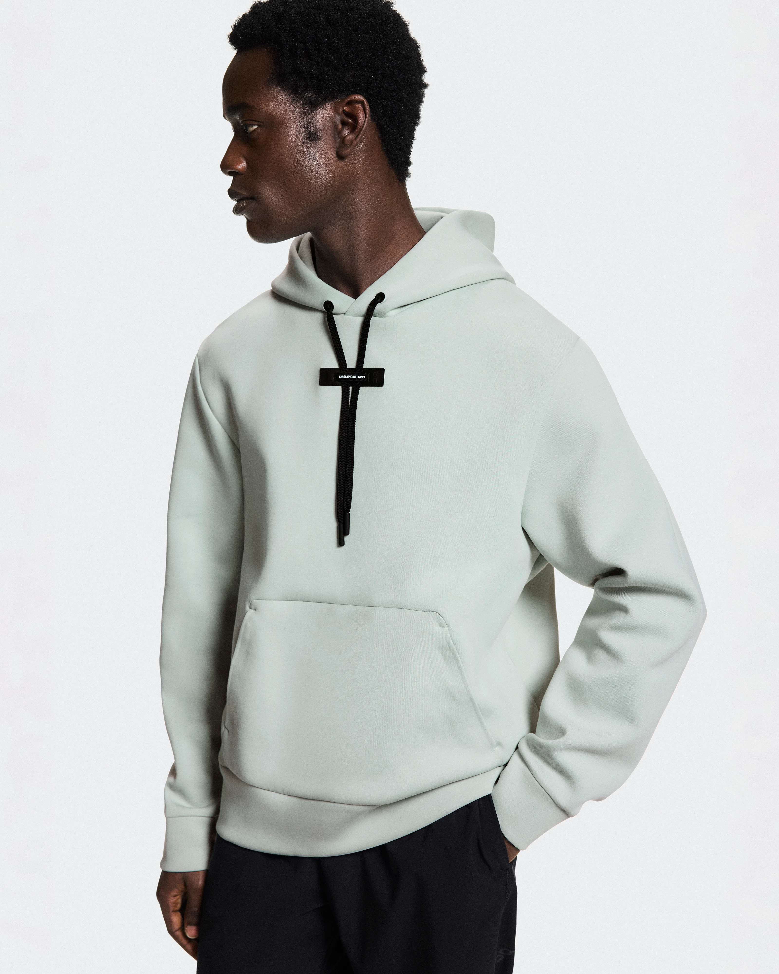 On Focus Tech Hoodie Mineral Men Hoodies and sweatshirts