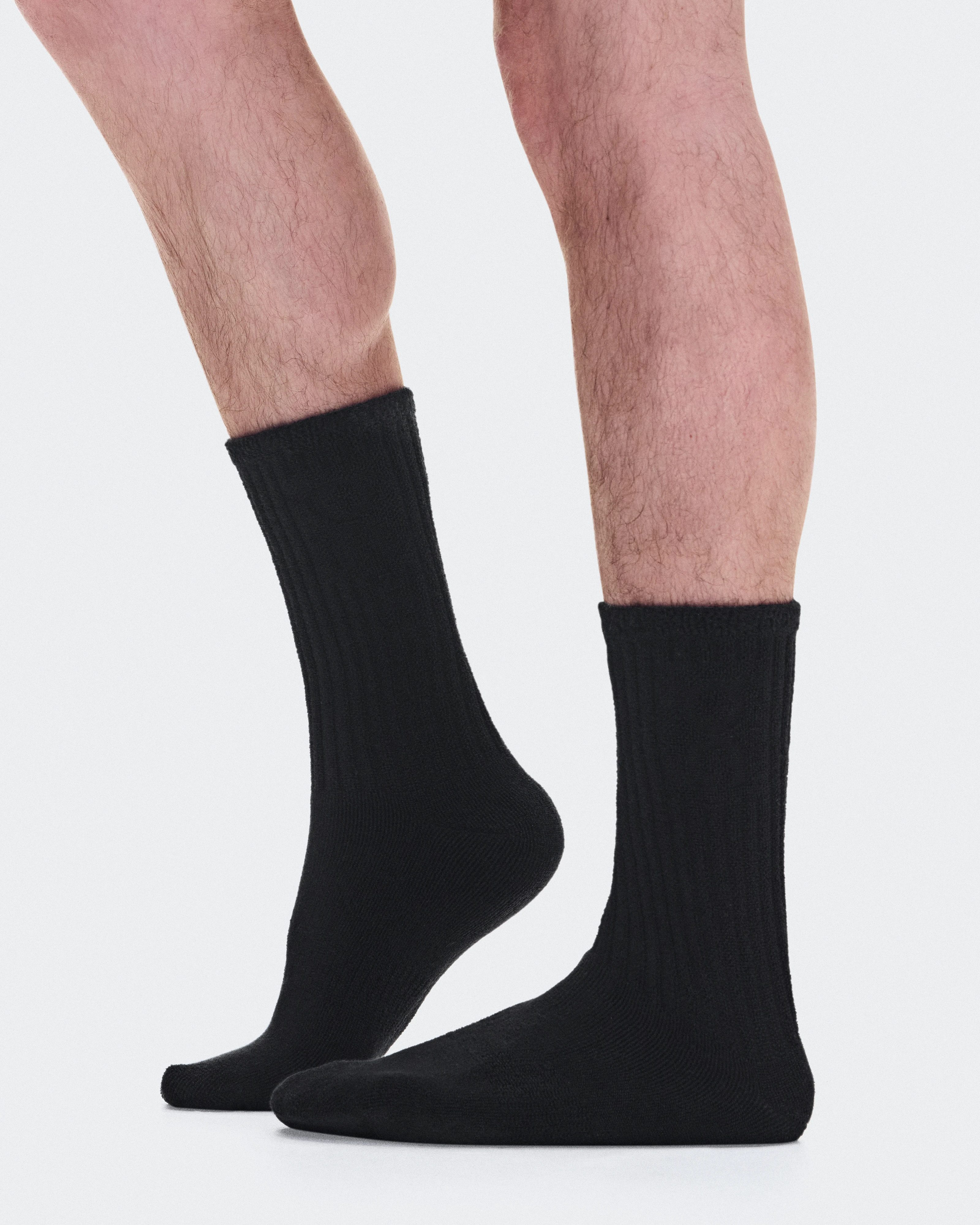 On Terry Sock High Black Unisex Socks
