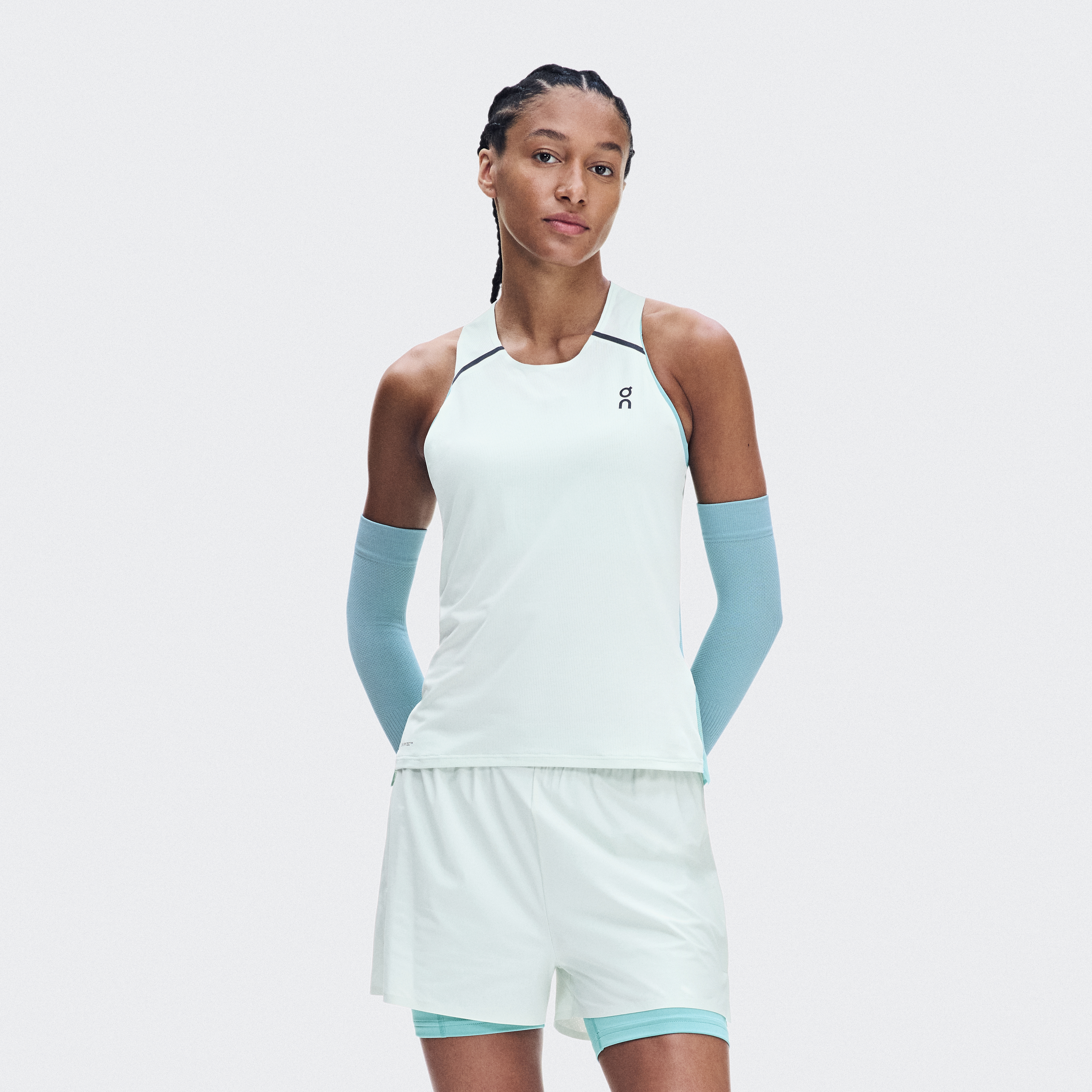 Performance Tank Top in Flurry/Aquamarine