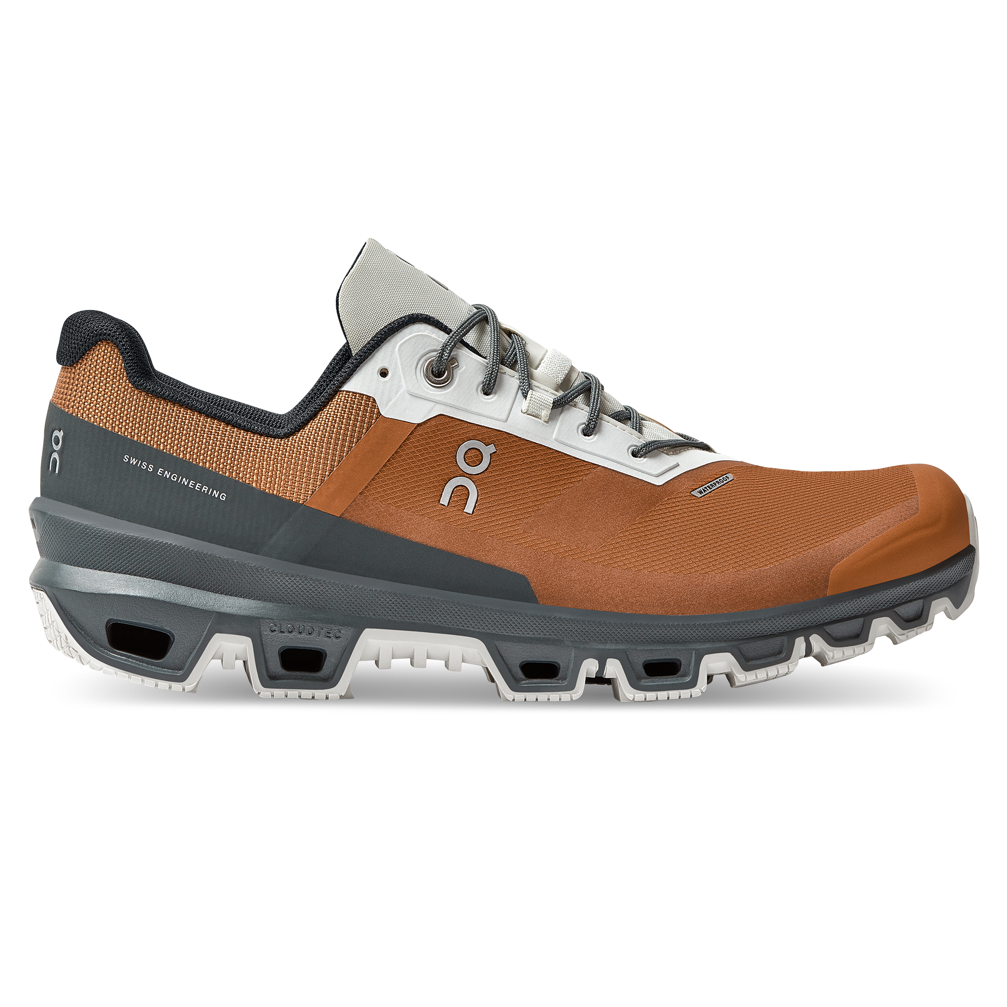 Men's Cloudventure Waterproof | Brown & Orange | On Liechtenstein