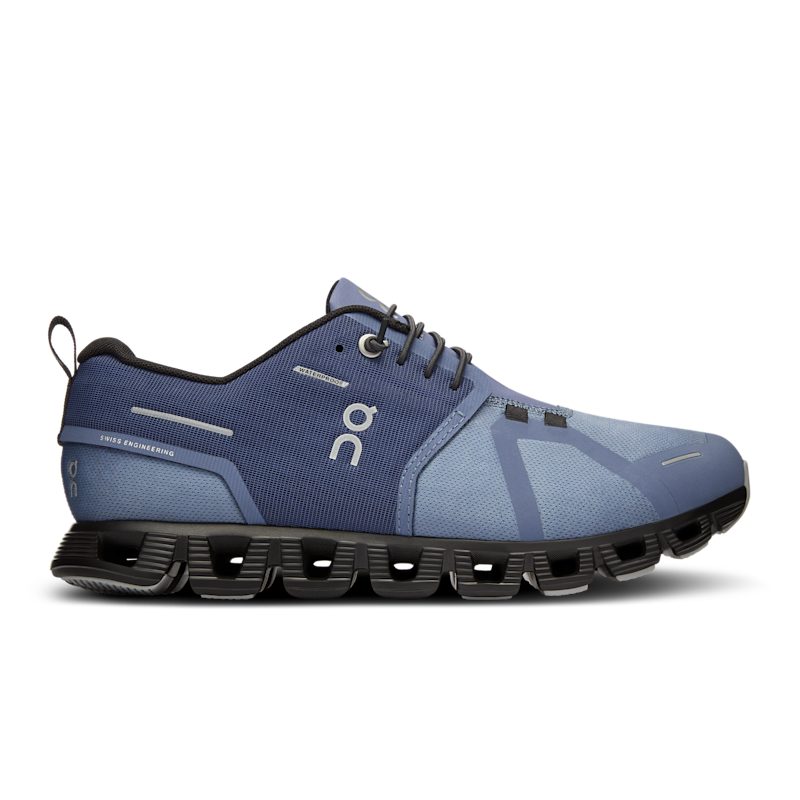 On Women's Cloud 5 Waterproof Lifestyle Shoe in Shale/Magnet, Size: 6.5, Recycled Polyester