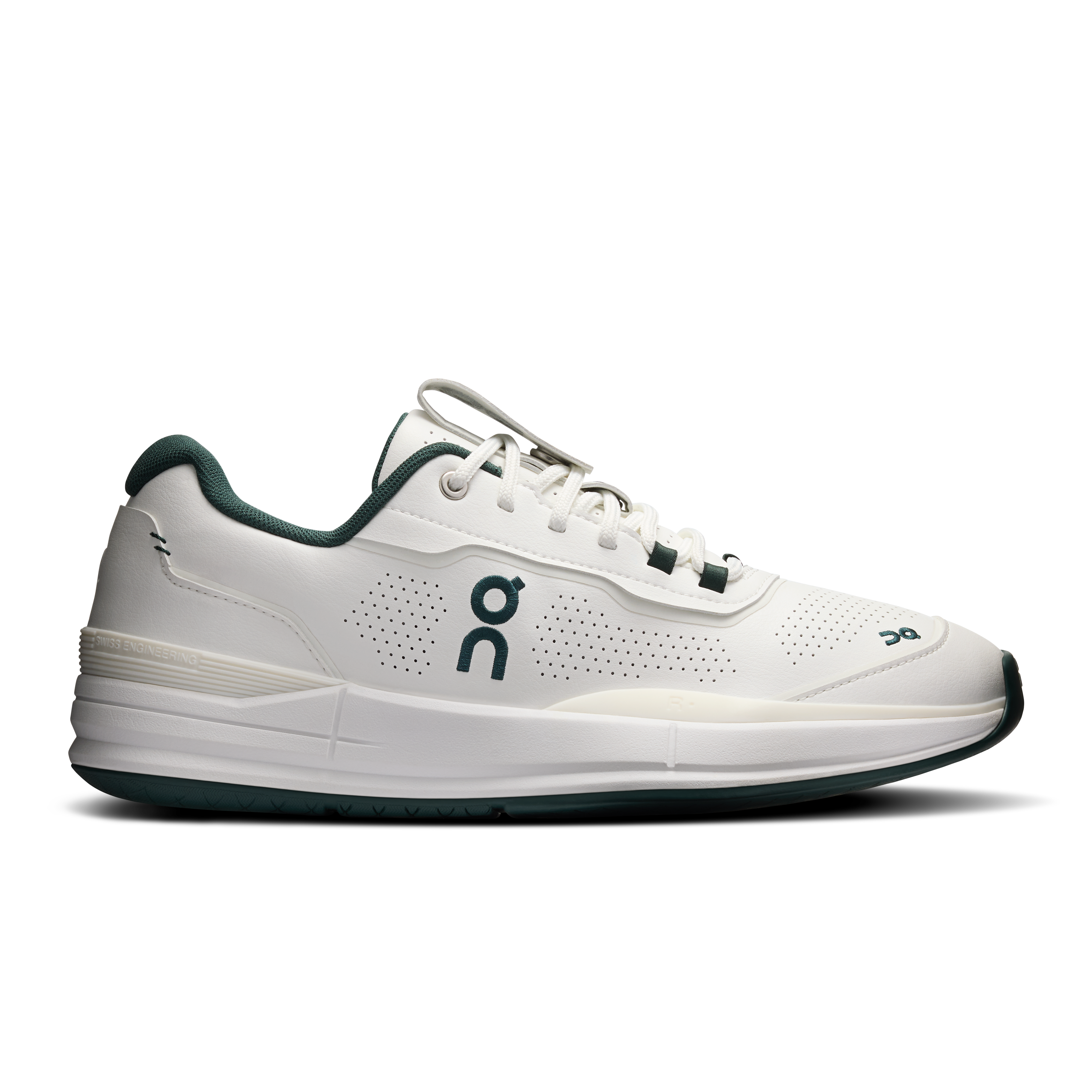 On THE ROGER Pro LDN White & Evergreen Men Tennis Shoes
