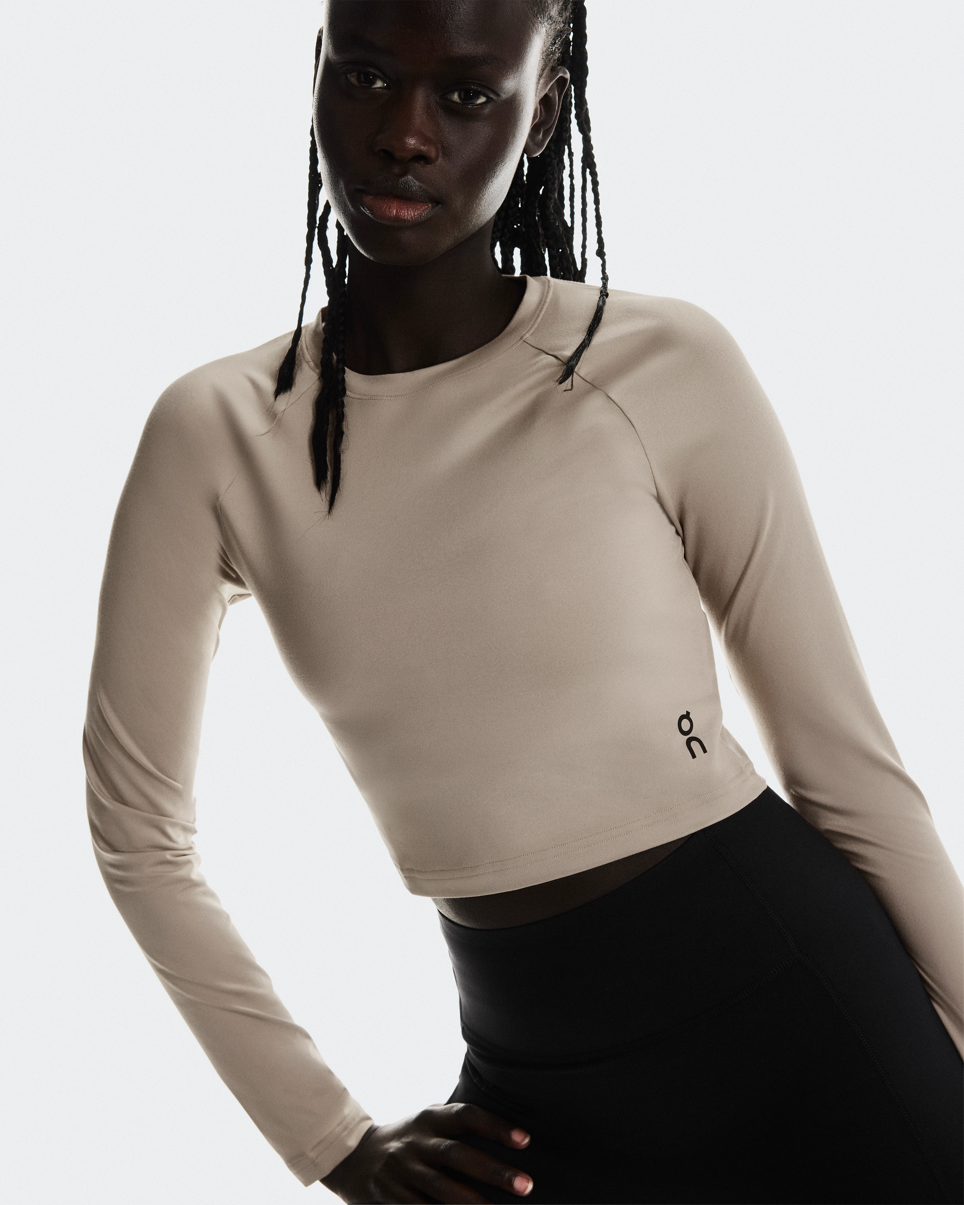 On Studio Long-T Crop Desert Women Tops and t-shirts