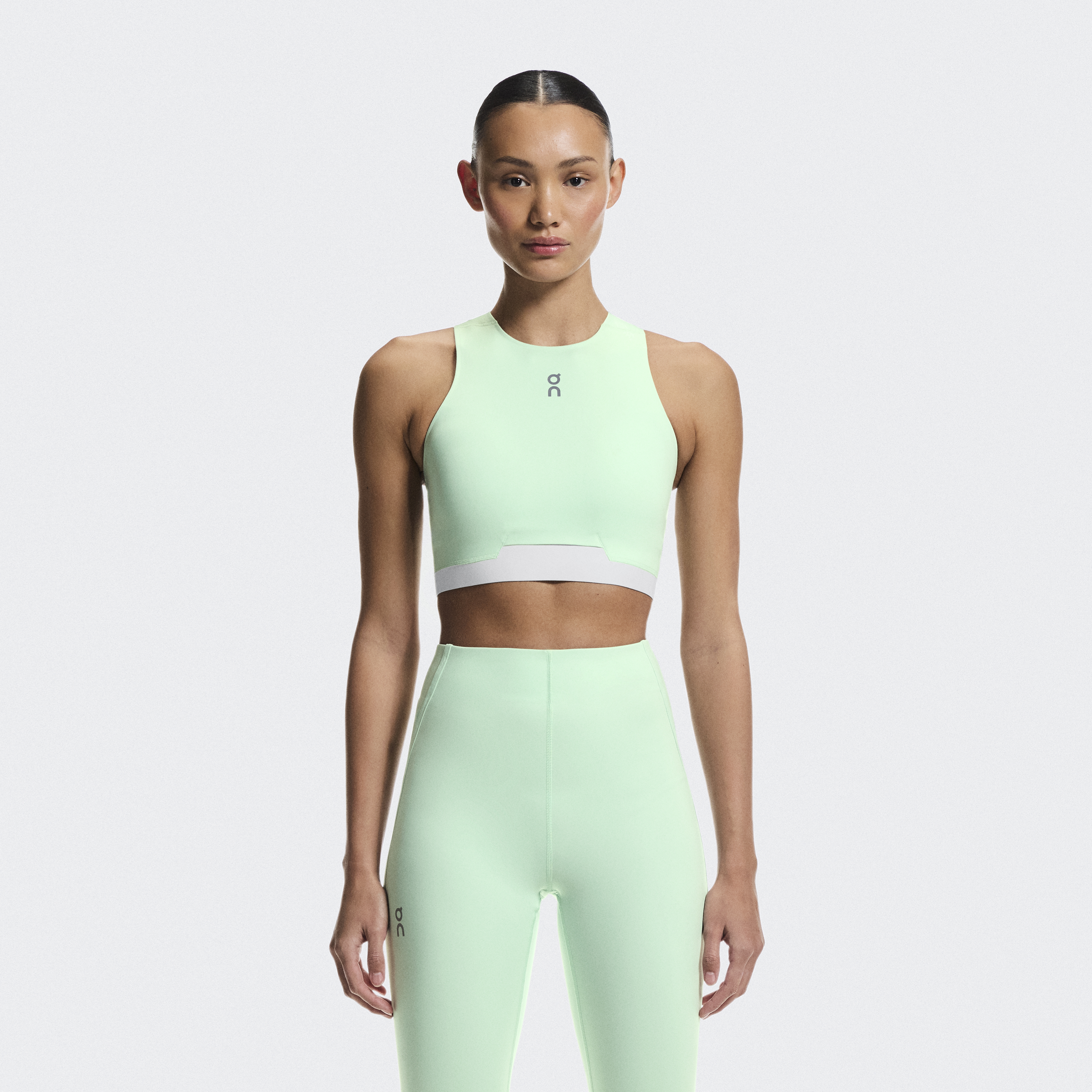 Train 2-in-1 Crop Shirt in Creek