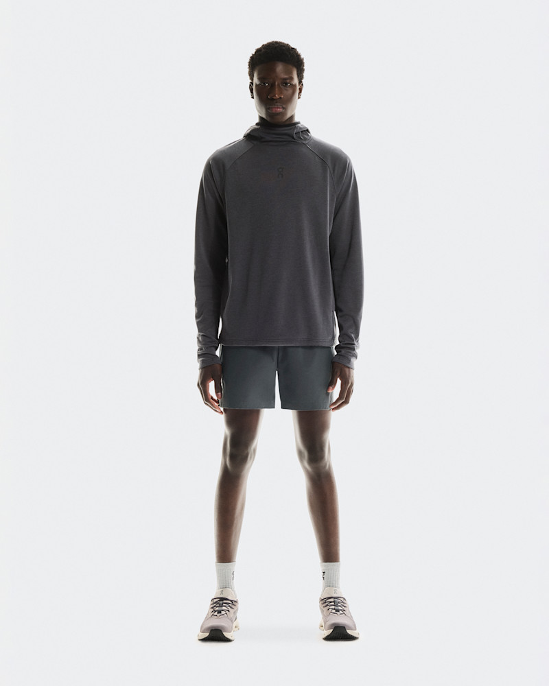 On Men's Trek Hoodie in Graphite, Size: XXL, Polyester