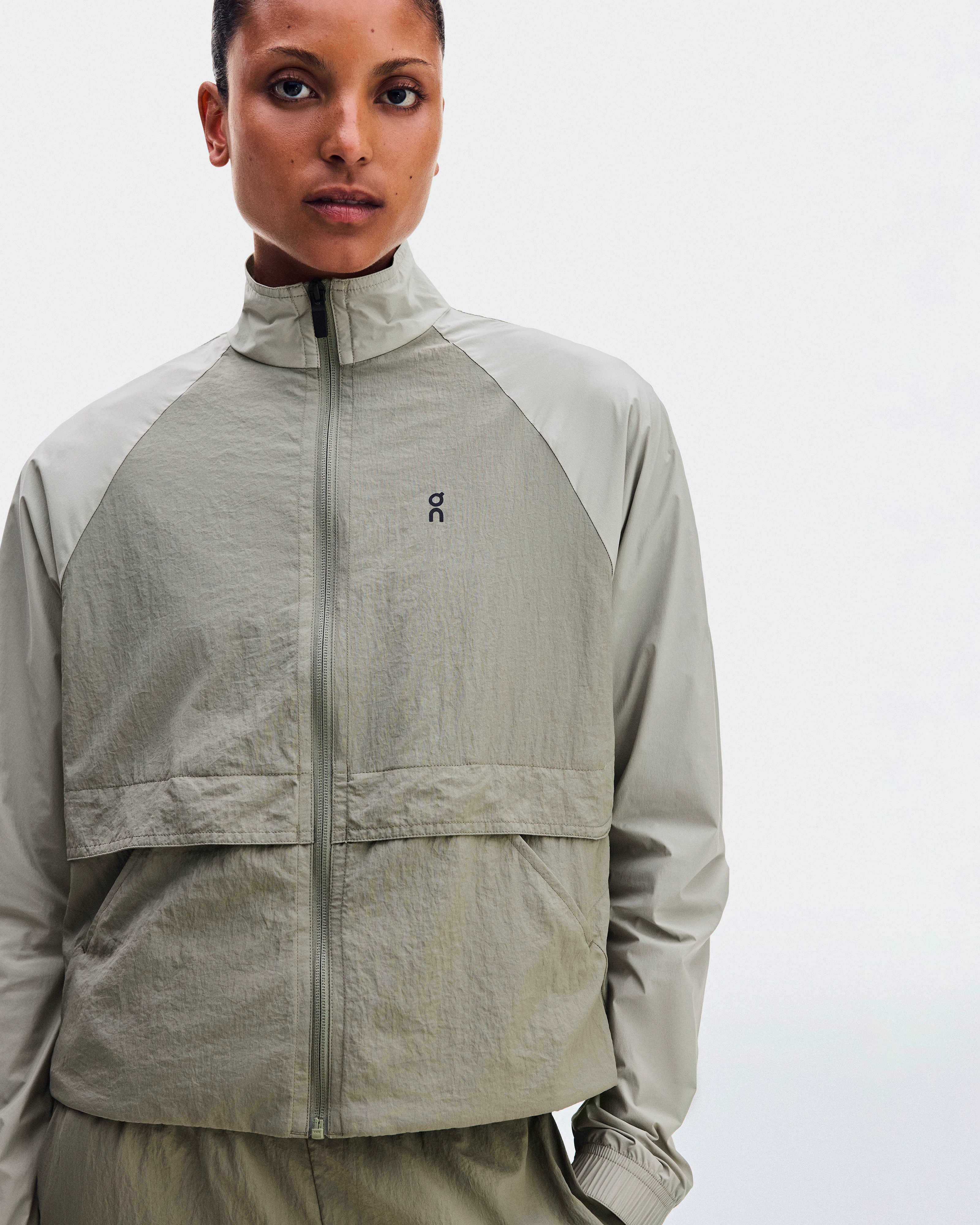 On All-Day Track Jacket Vetiver & Brume Women – Elevated essential Track Jackets