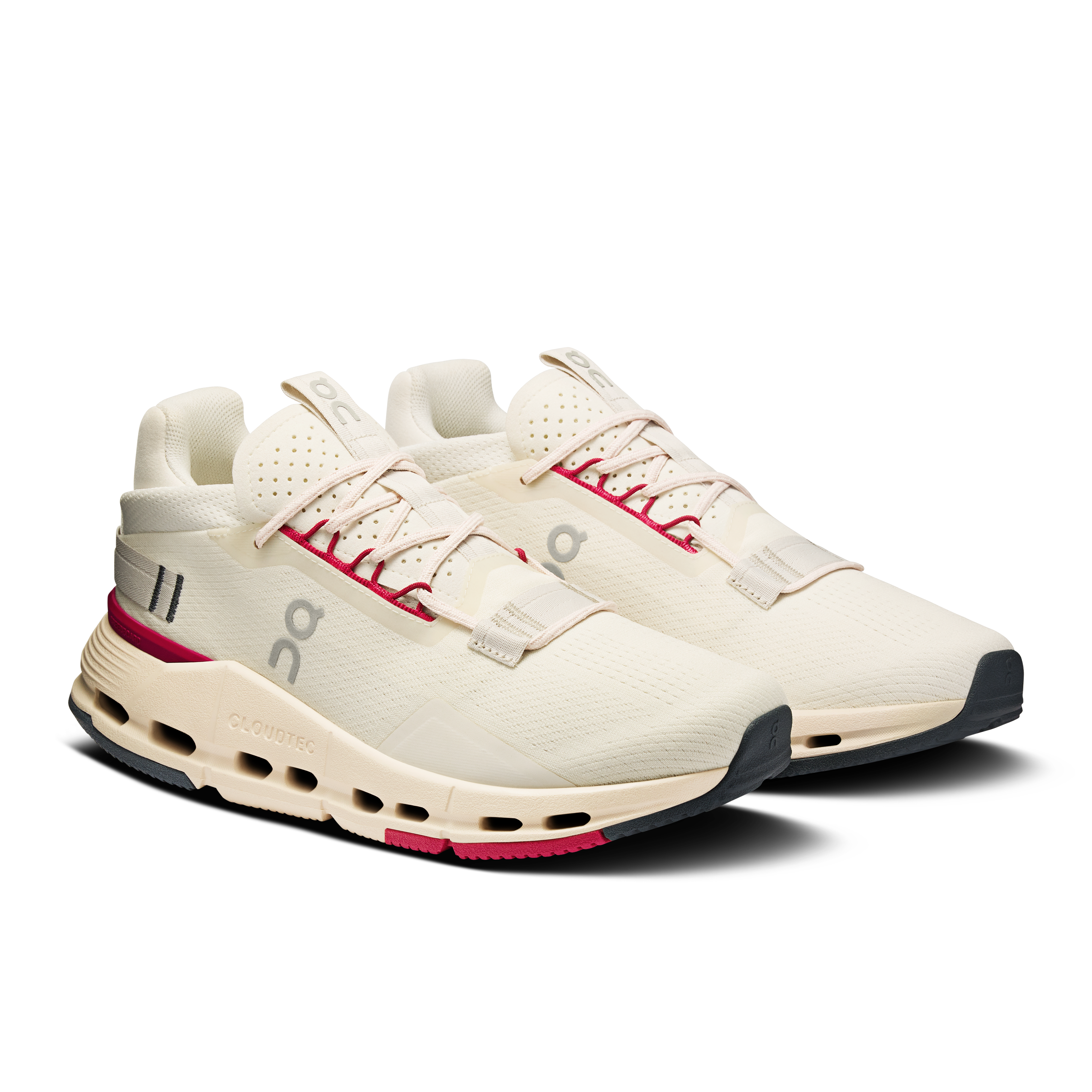 On Cloudnova 2 Ivory & Grenadine Women Active life Shoes