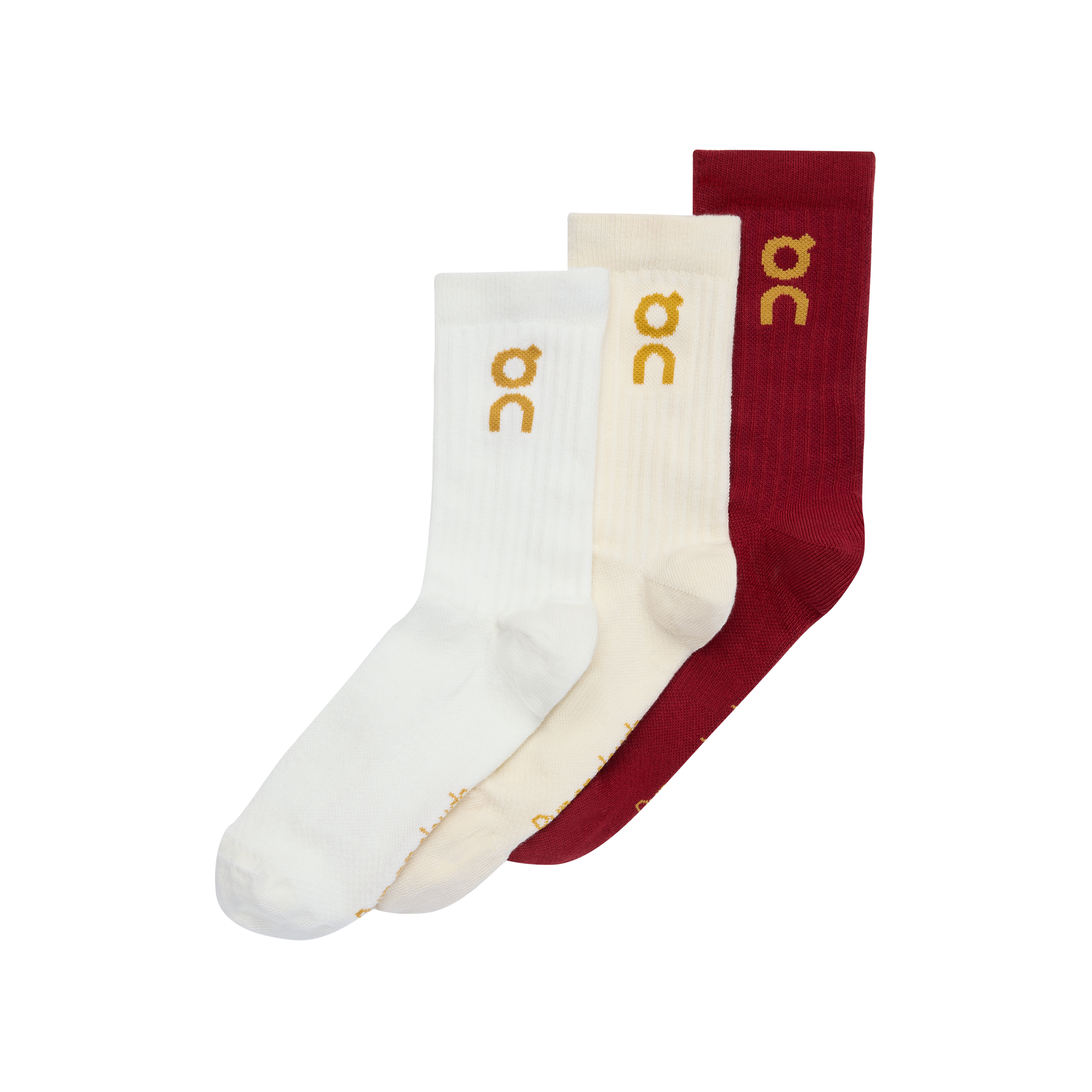 Logo Sock 3-Pack in Cream/Ivory