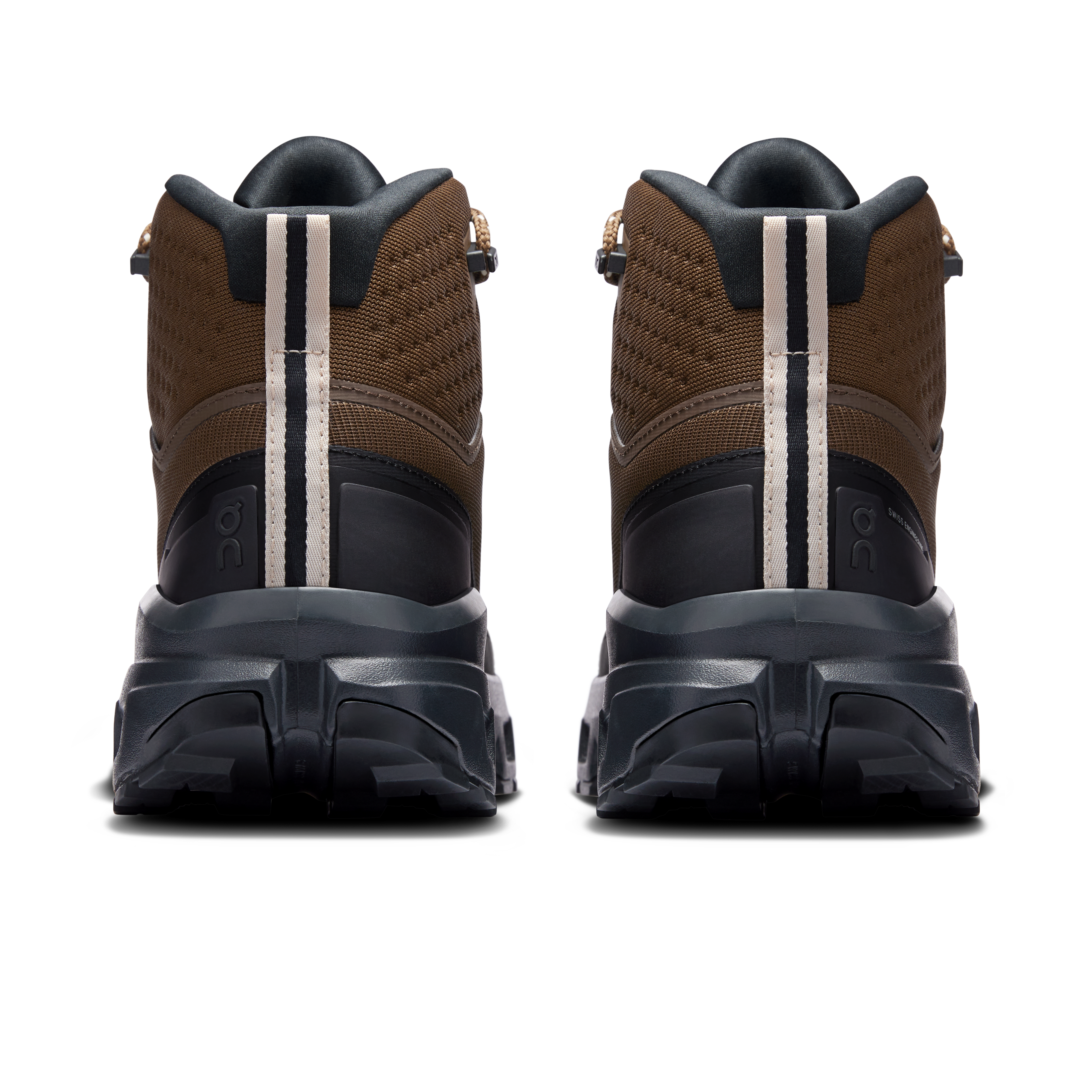 On Cloudrock Mid Waterproof Earth & Black Men Hiking Shoes