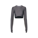 Train Long Sleeve Crop Long-Sleeve Shirt in Rock