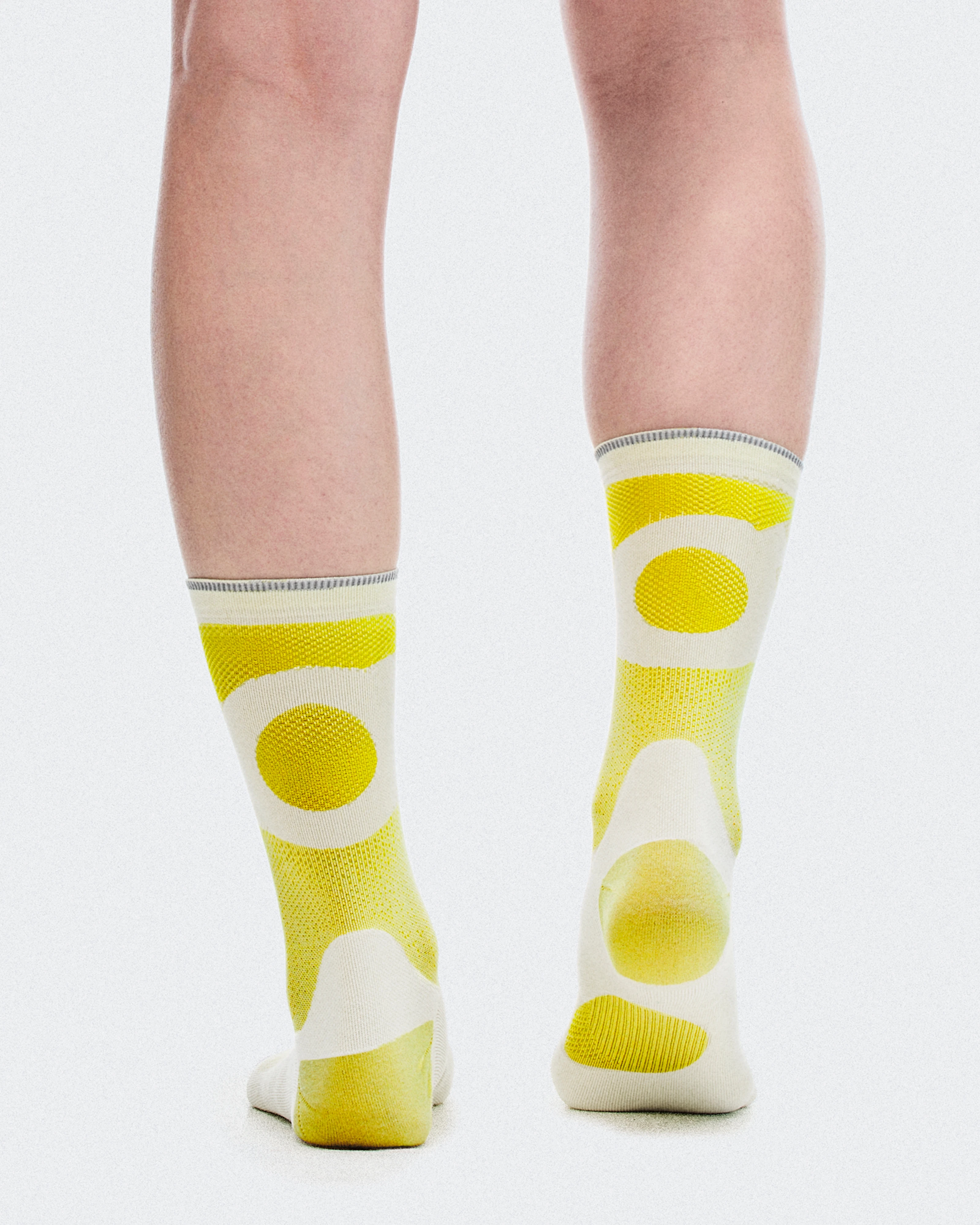 On Elite Run Sock High Hyper White & Lime Unisex Socks