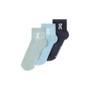 Logo Sock Mid 3P in Wash/Navy