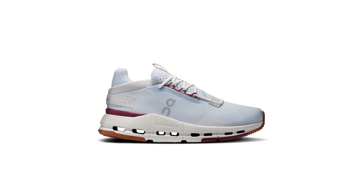 Tenis Cloudnova 2 gris jaspeado y siena para mujer · On