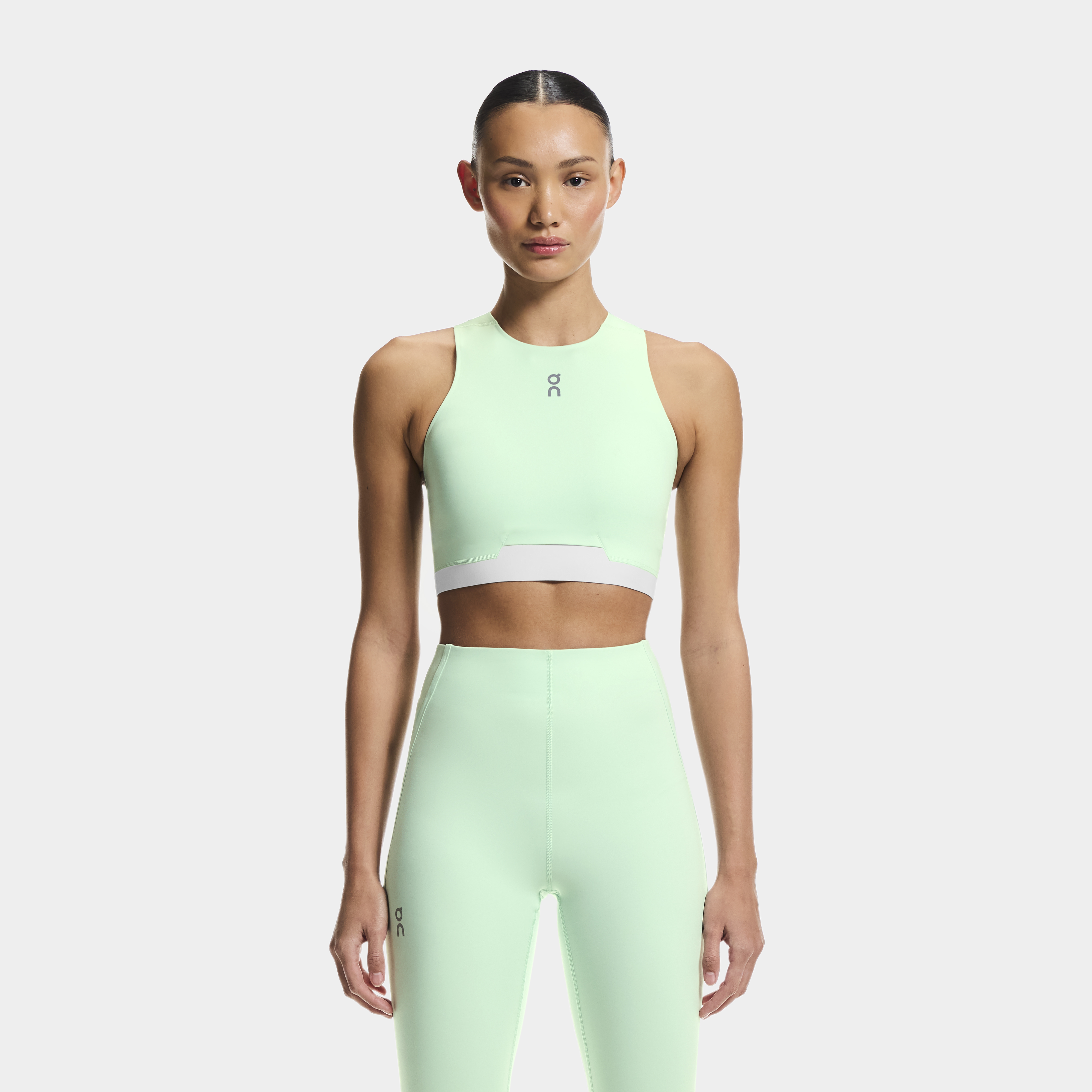 Train 2-in-1 Crop Shirt in Creek