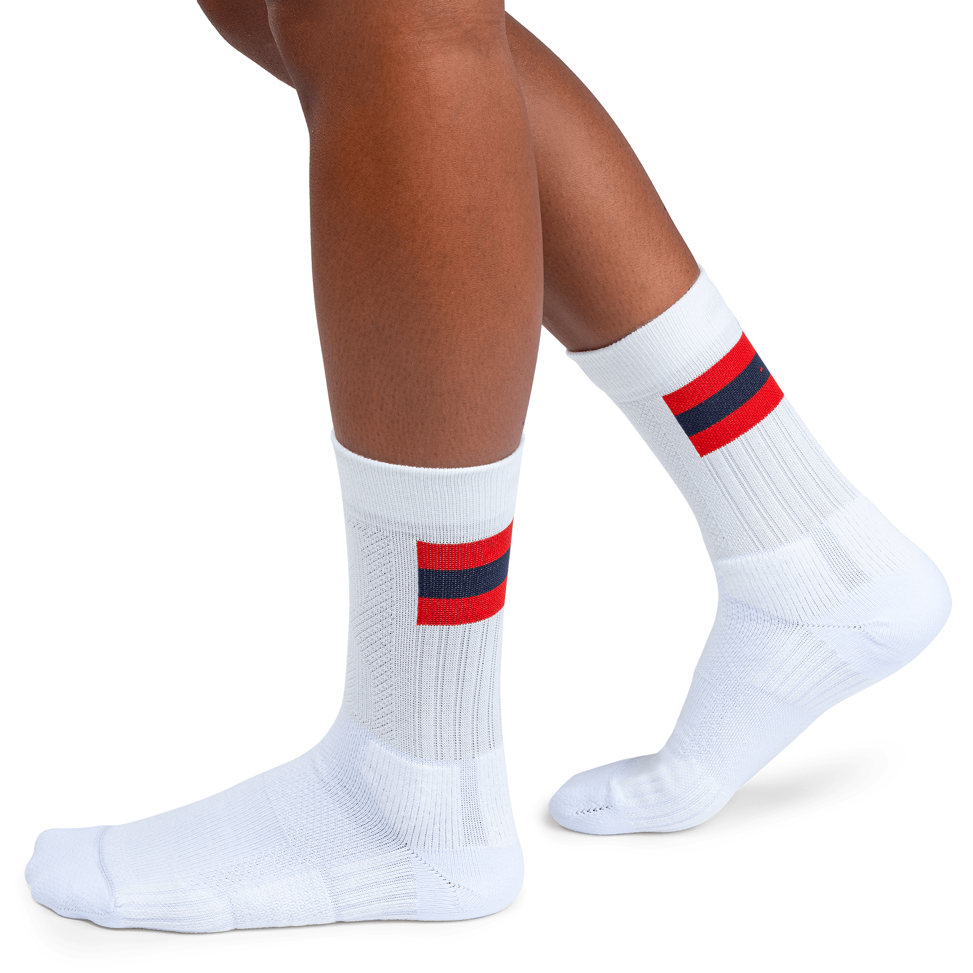 Tennis Sock in White/Red