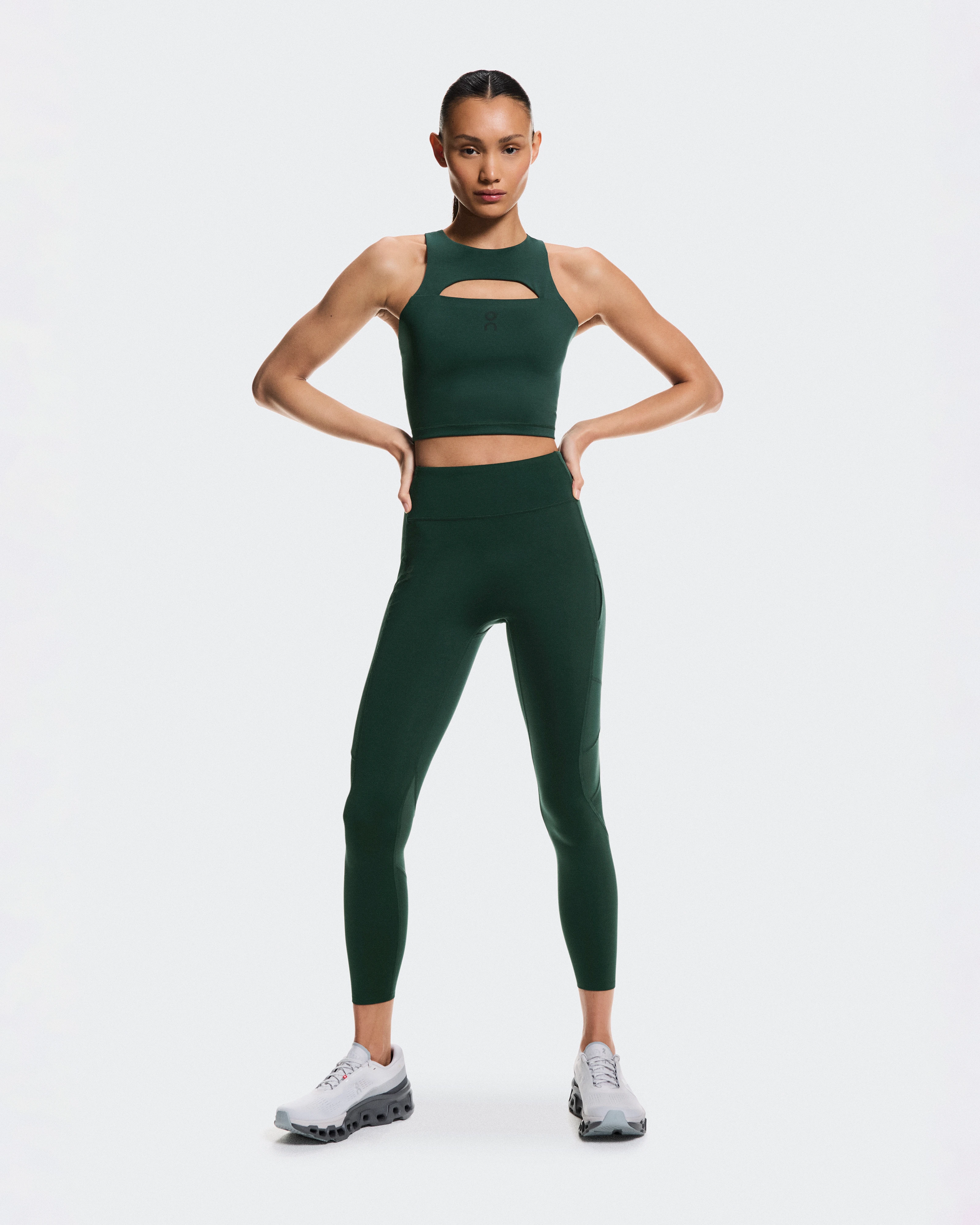 On Train Volt Tights 7/8 Obsidian Feminino Calças leggings