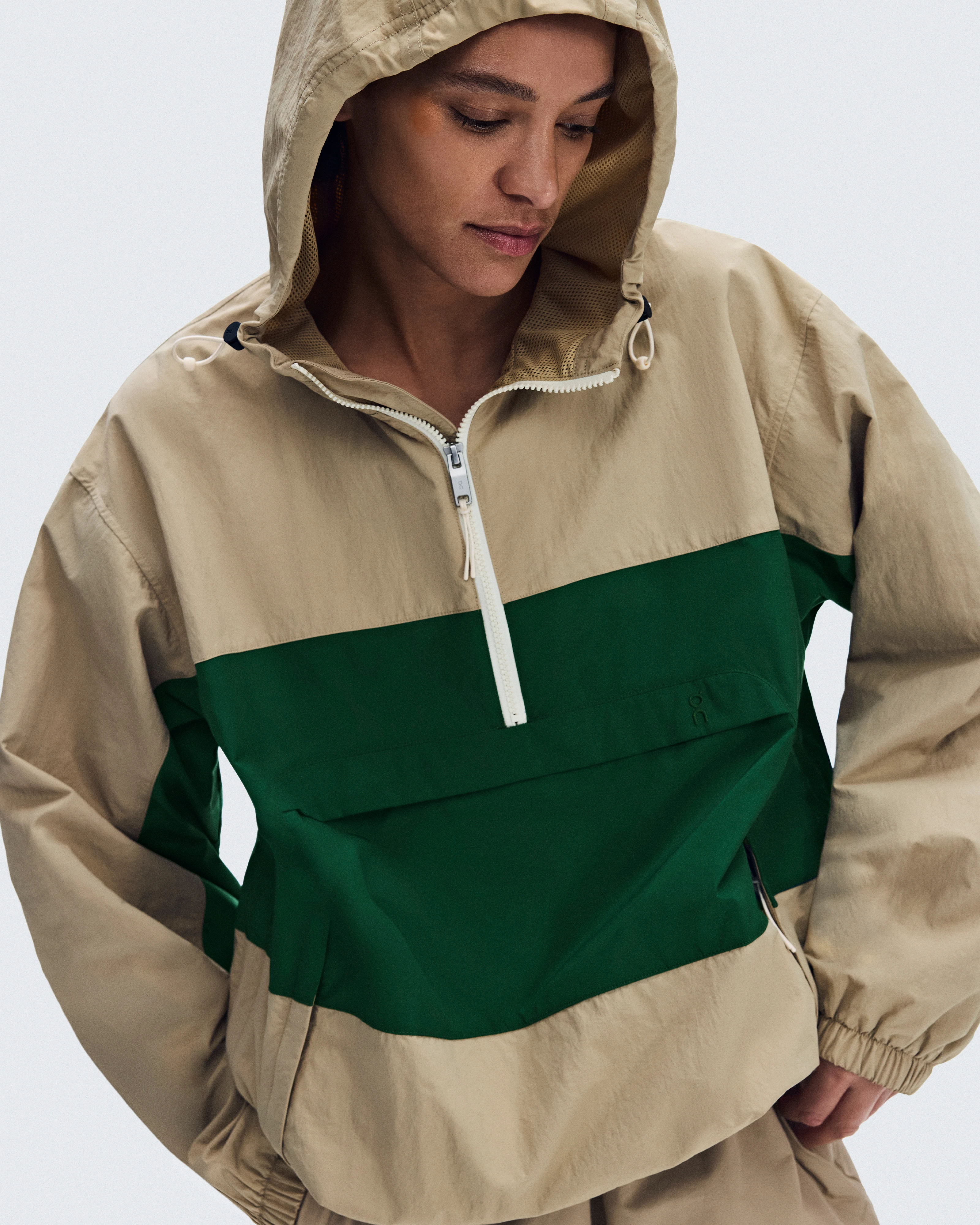 On Half-Zip Anorak Kasha Donna Giacche