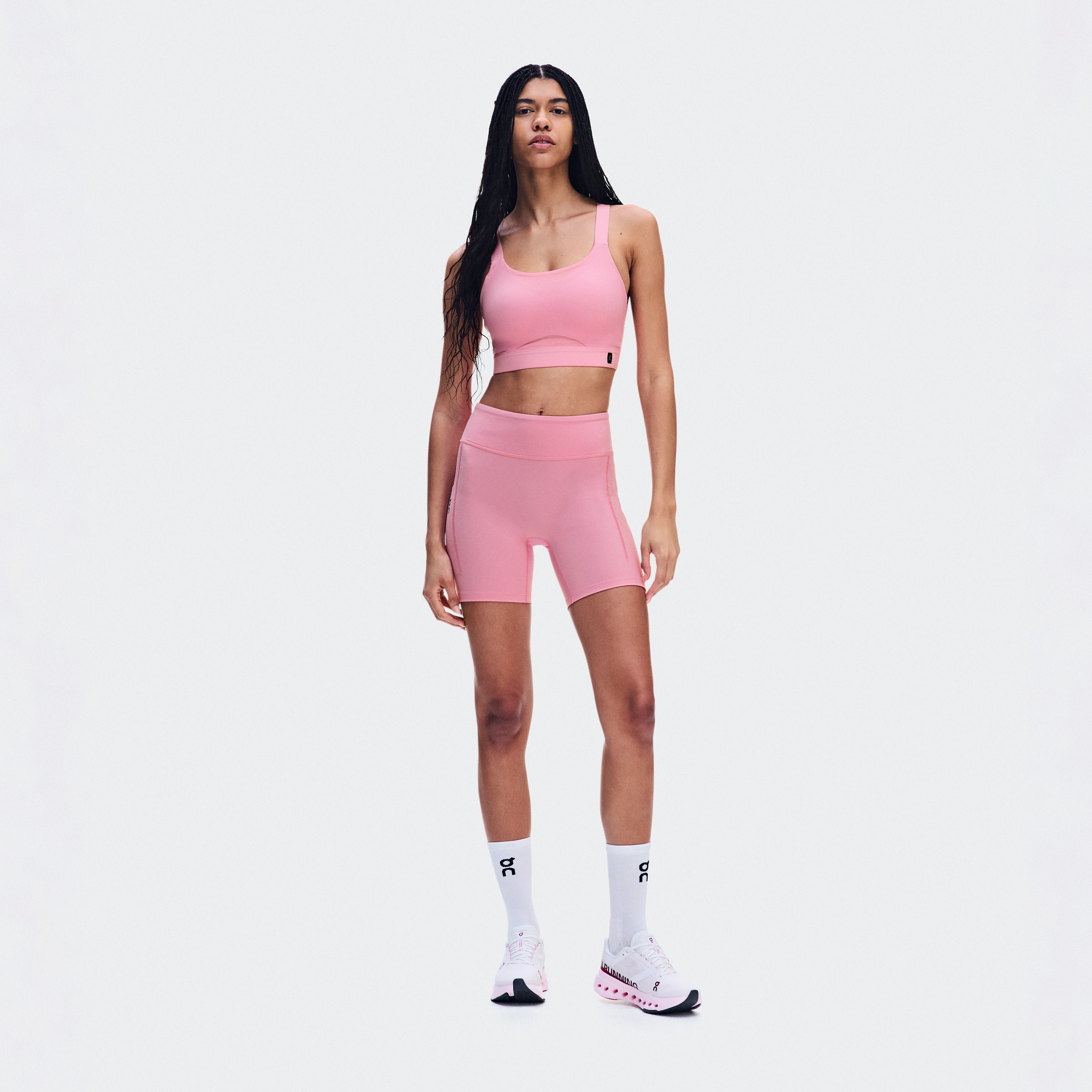 On Performance Tights Short Magnolia Women – Road running, training Tights Shorts