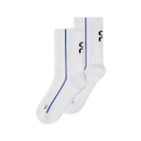 Court Sock High in White/Indigo