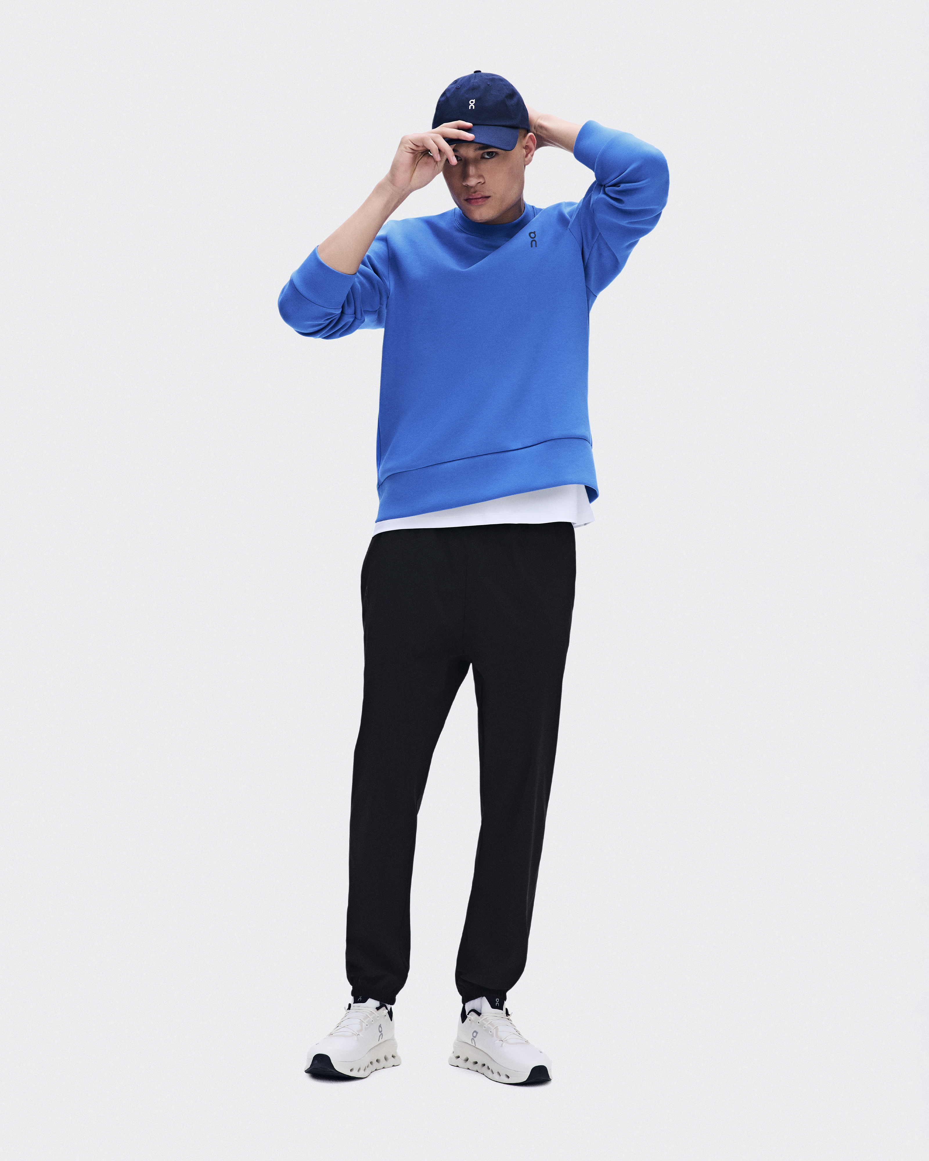 Focus Tech Crew Hoodie in Jay