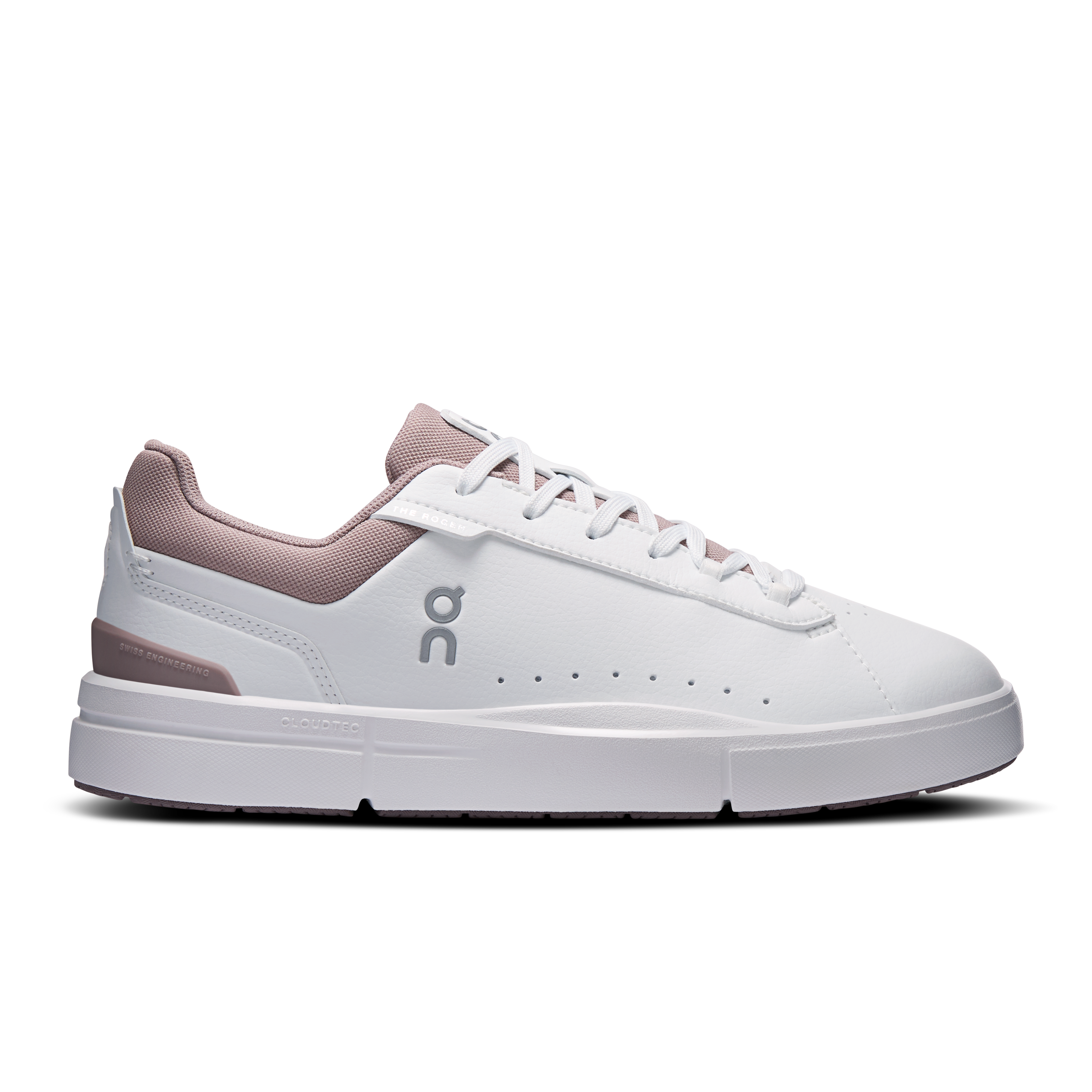On THE ROGER Advantage White & Heron Women – All-day, tennis-inspired, classic style Shoes