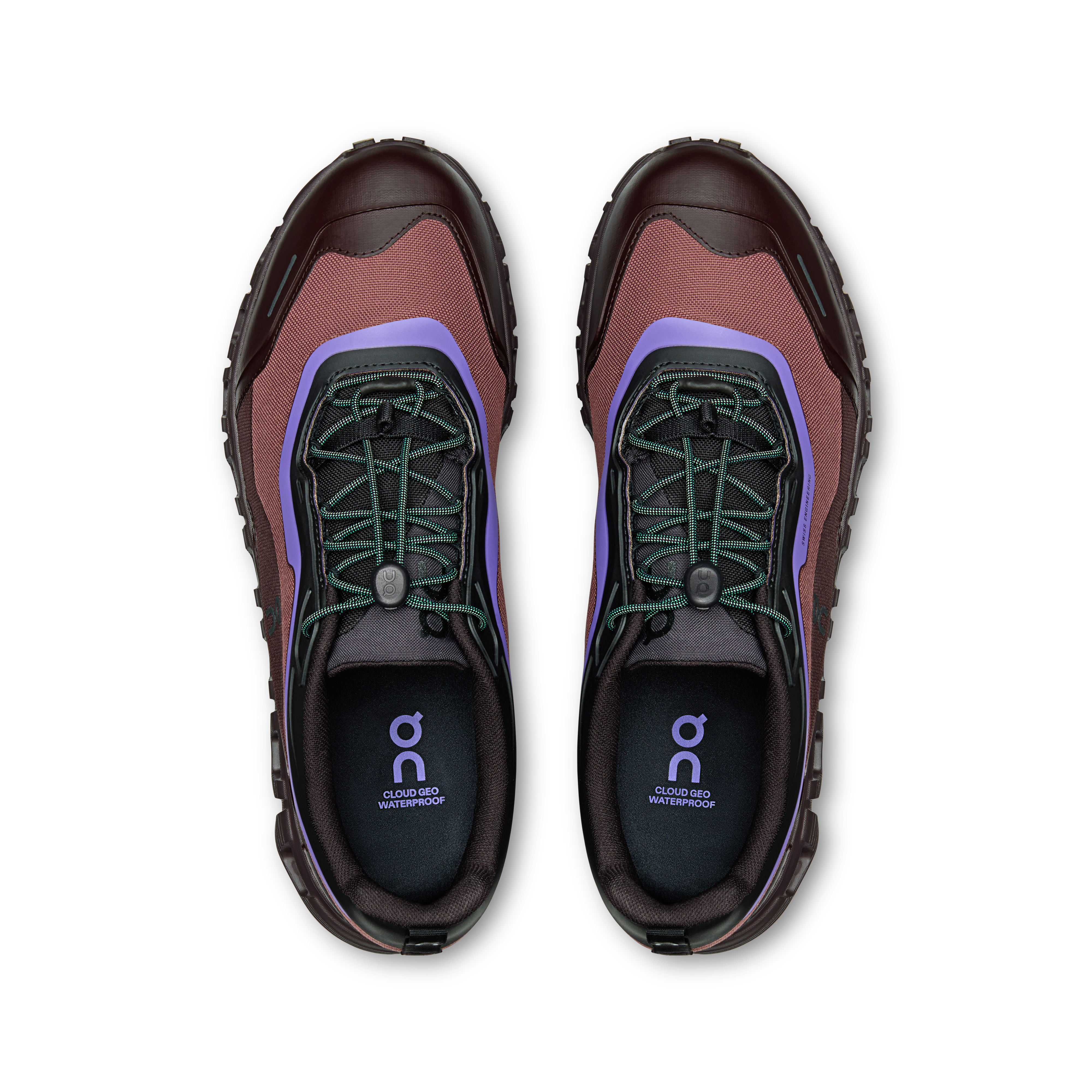 On Cloud 6 Geo Waterproof Black & Tyrian Men Active life Shoes