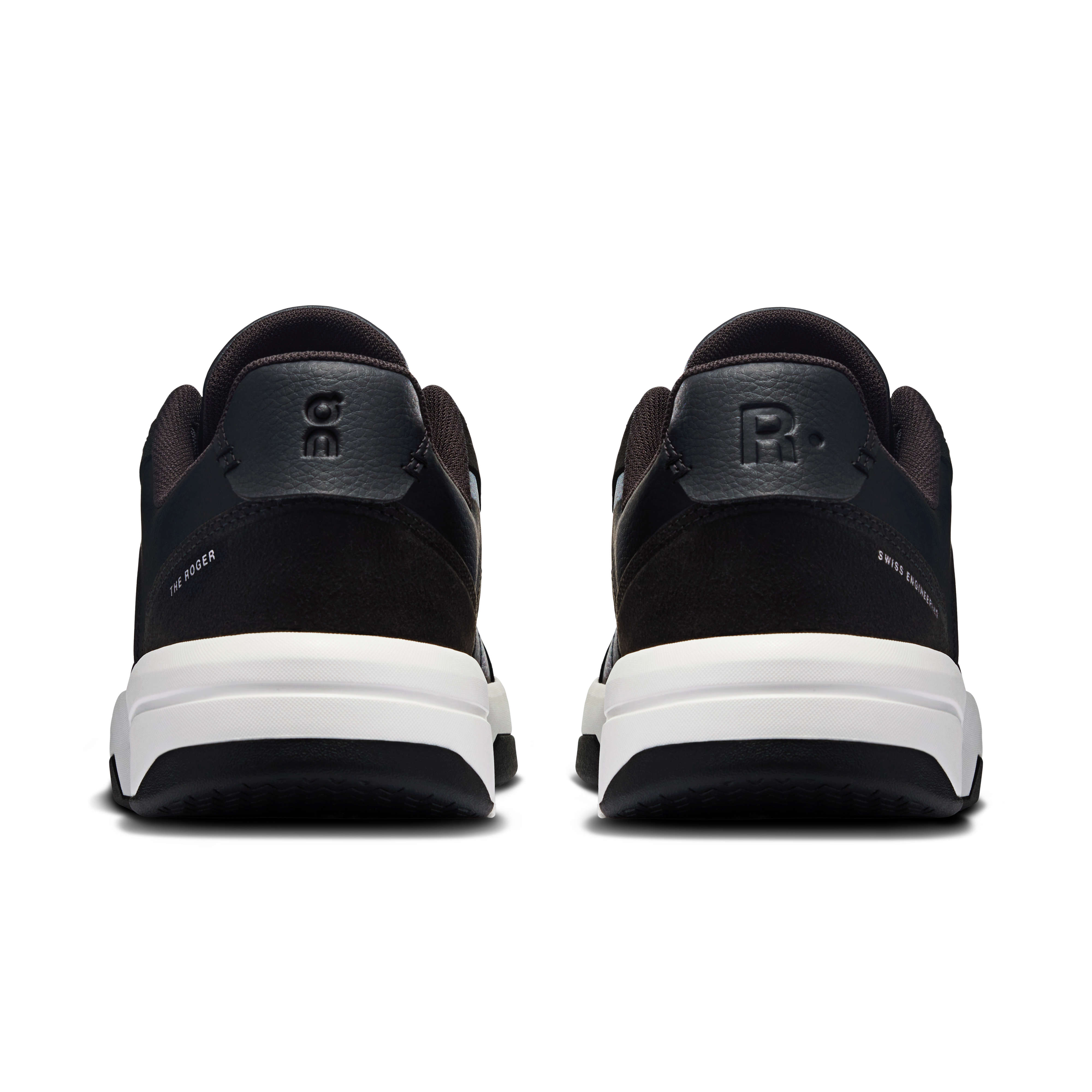 On THE ROGER Clubhouse Black & White Men Tennis Shoes