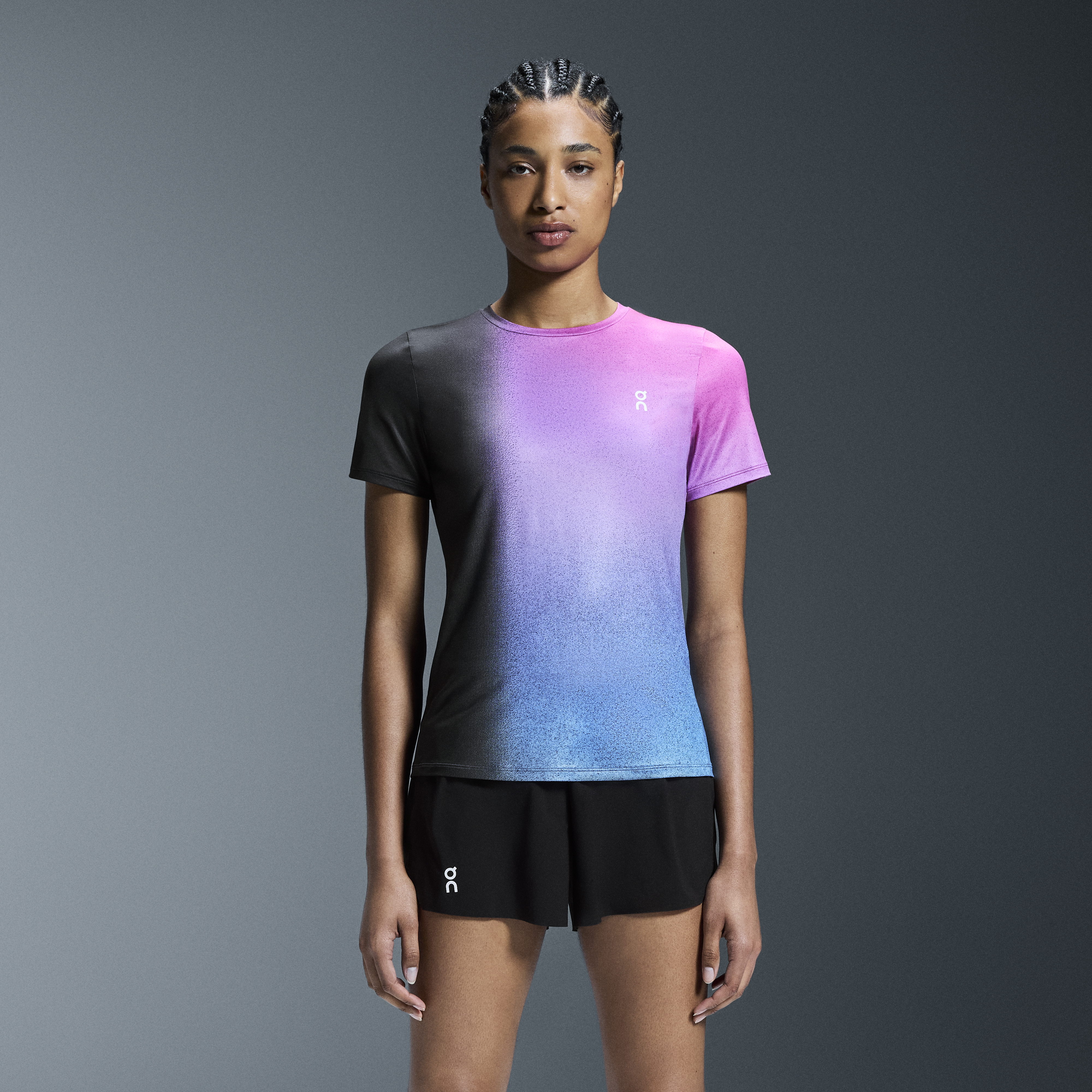 Court-T Shirt in Black/Pink