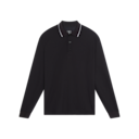 Courtside Long-T Polo Long-Sleeve Shirt in Black