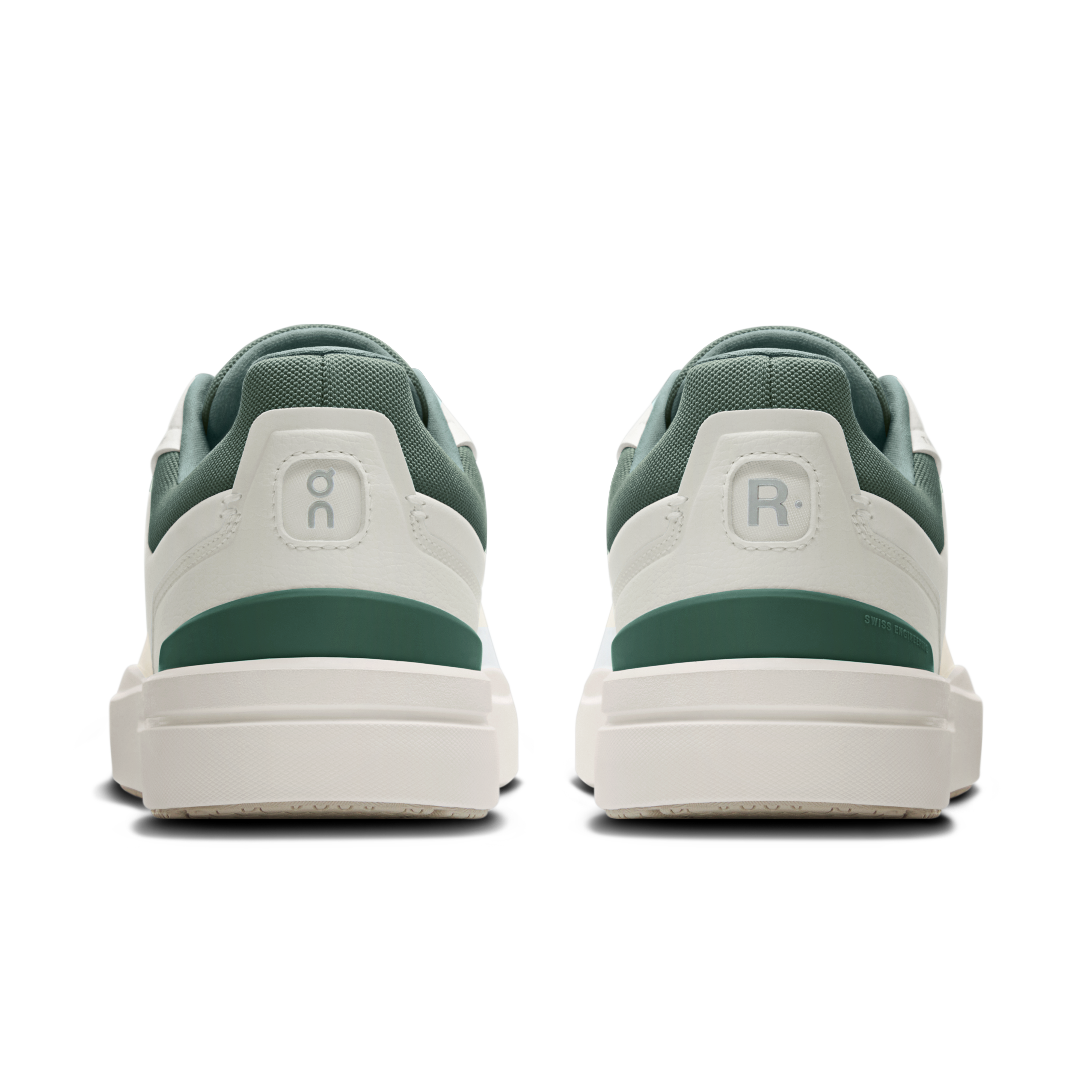 On THE ROGER Advantage White & Olive Men Tennis Shoes