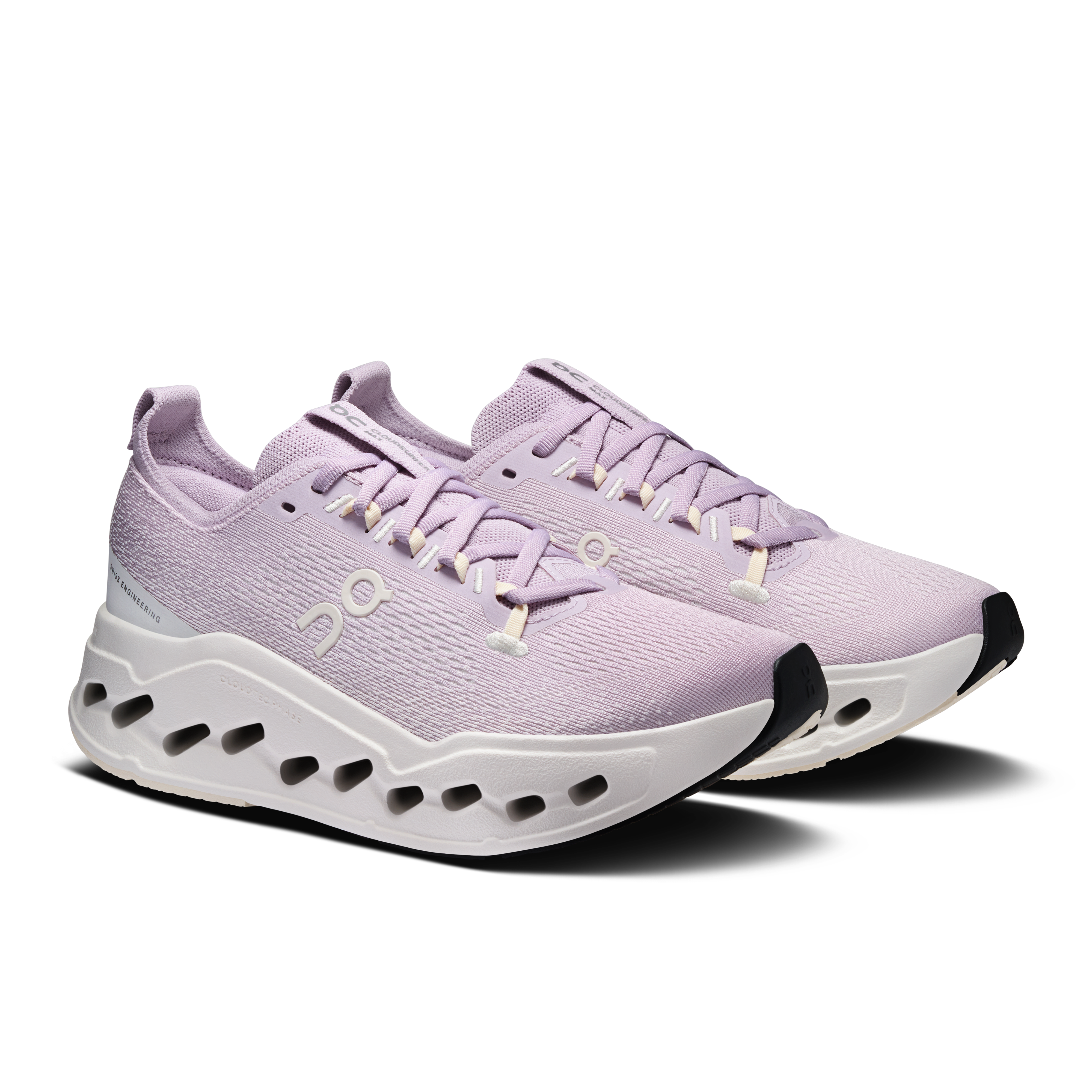 On Cloudsurfer Max Foxglove & Ivory Damen Strassenlauf Schuhe