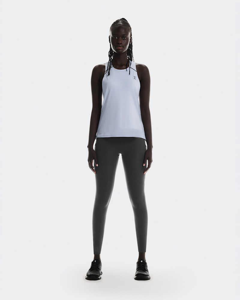On Women's Performance Tank Top in Nimbus/Lilac, Size: XL, Polyester