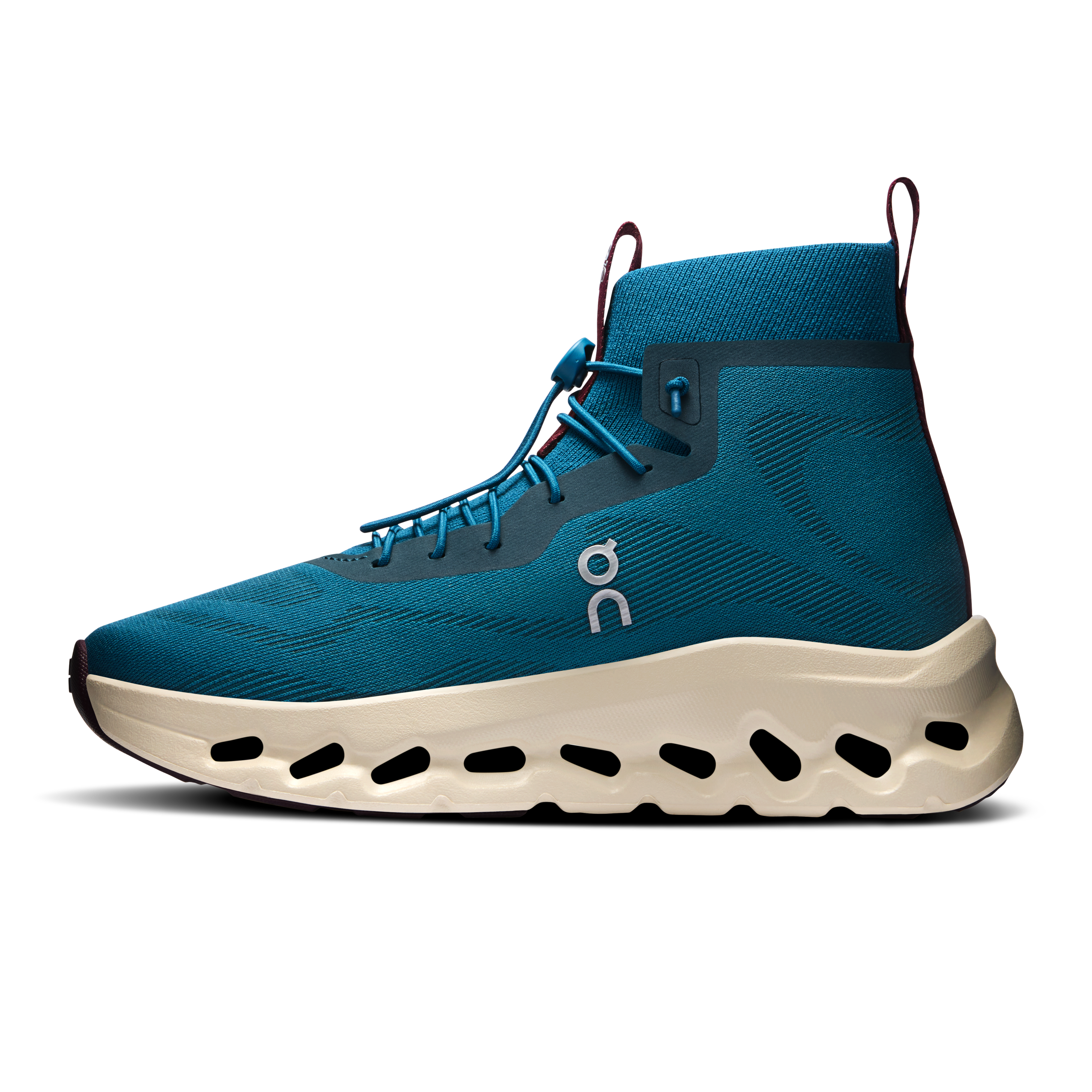 On Cloudtilt Hi LOEWE Teal & Oatmeal | Burgundy Women Active life Shoes