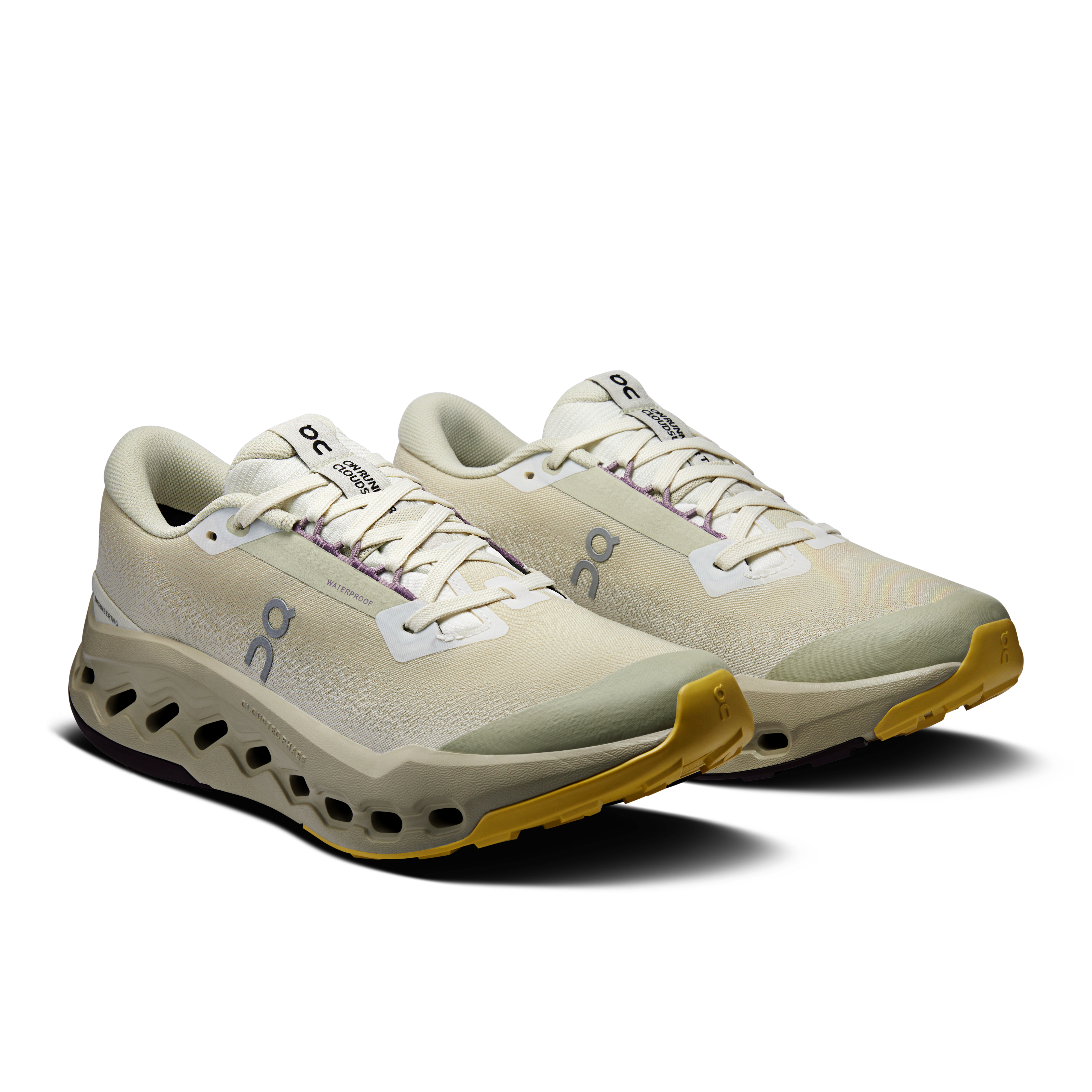 On Cloudsurfer Trail 2 Waterproof Ghost & Chalk Women Trail running Shoes