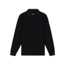 Courtside Long-T Polo Long-Sleeve Shirt in Black/Eclipse