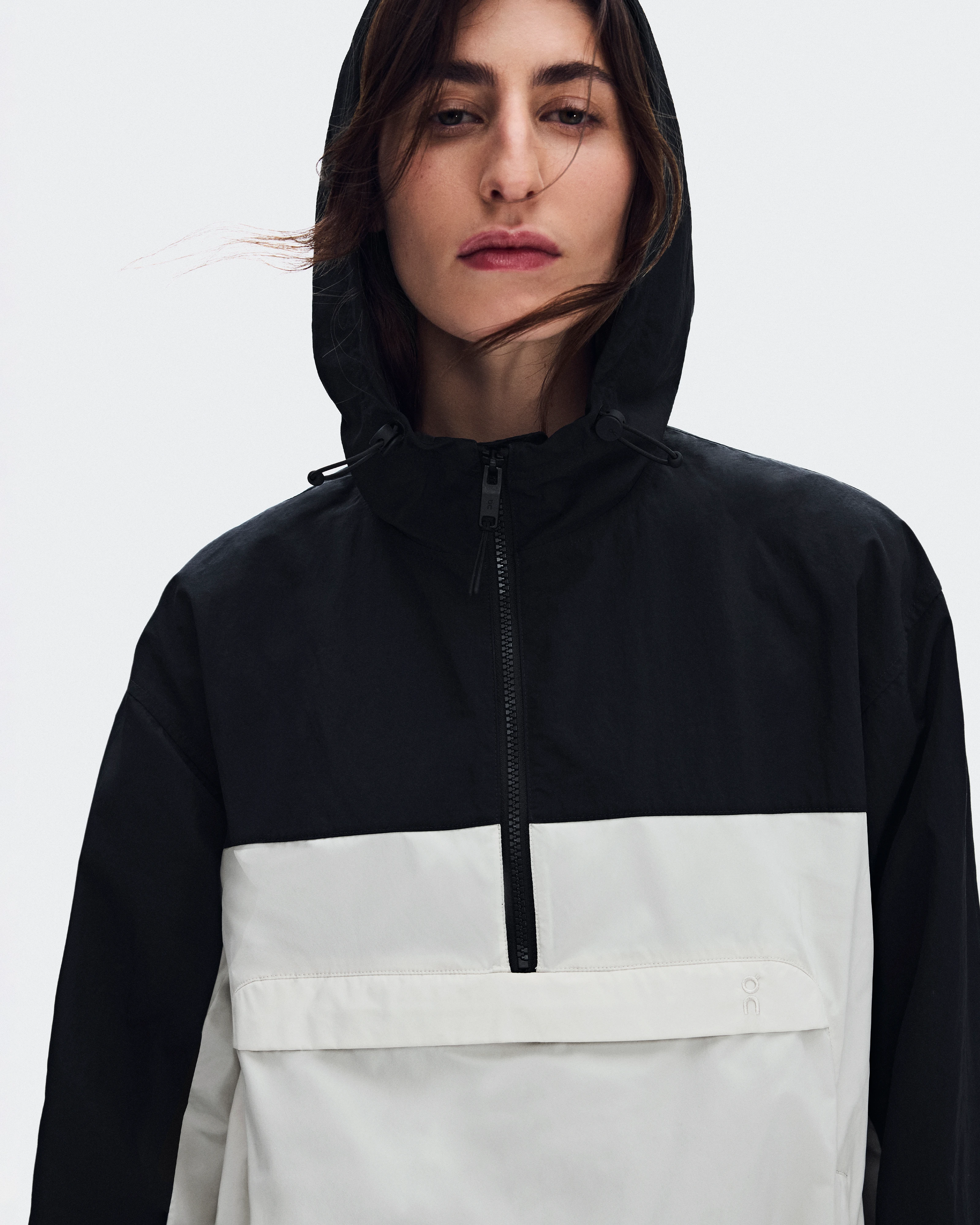 On Half-Zip Anorak Black Donna Giacche