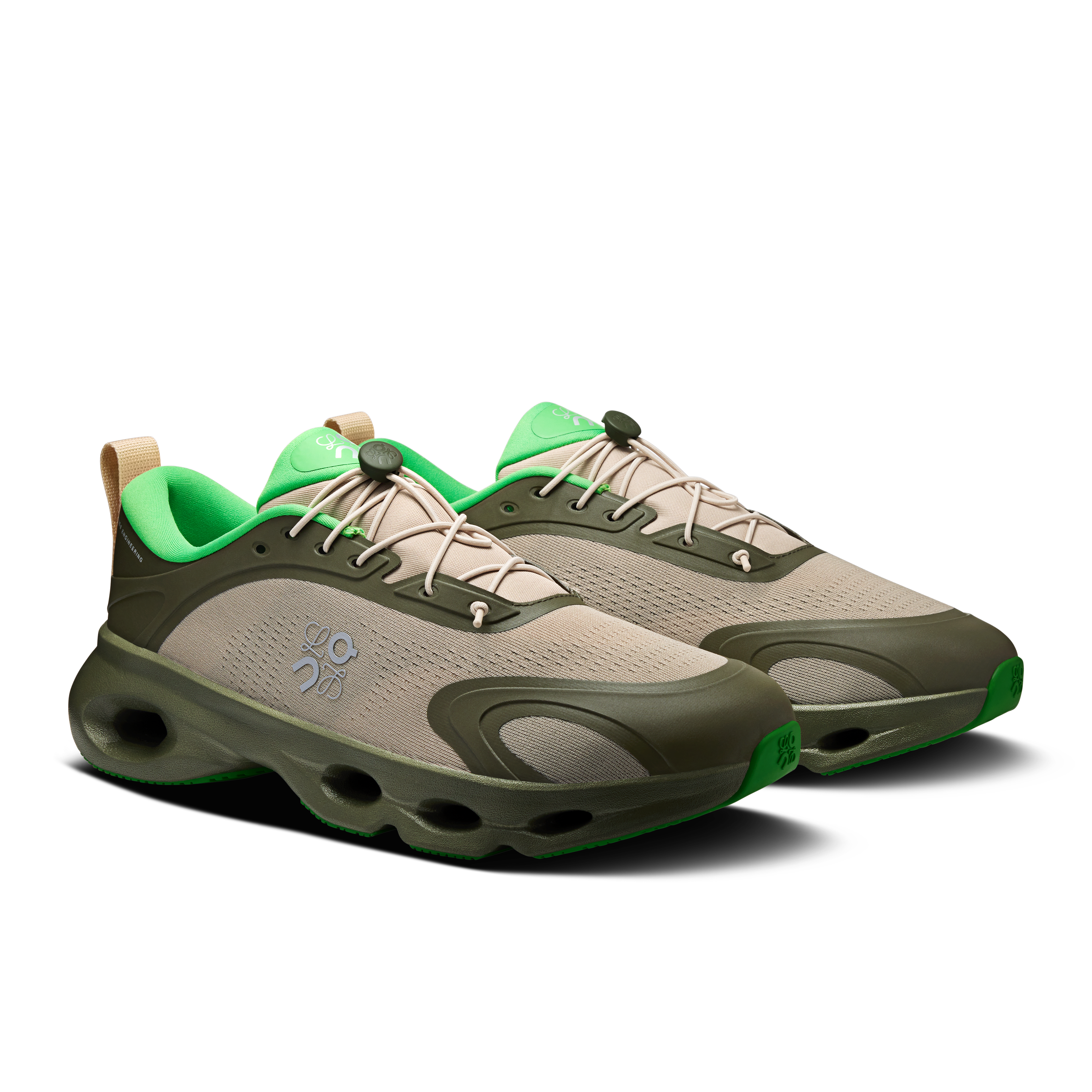 On Cloudsolo LOEWE Khaki Green & Sand Men Shoes