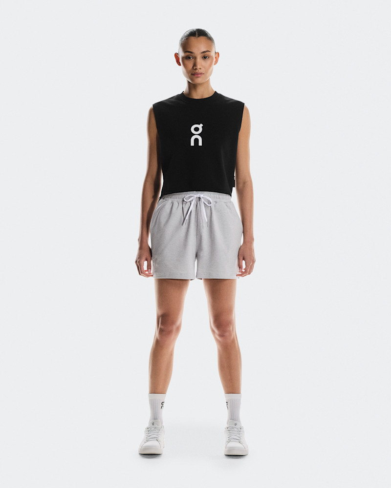 On Women's Courtside Shorts in Gravel, Size: Medium, Polyester