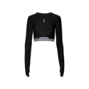 Train Long Sleeve Crop Long-Sleeve Shirt in Black