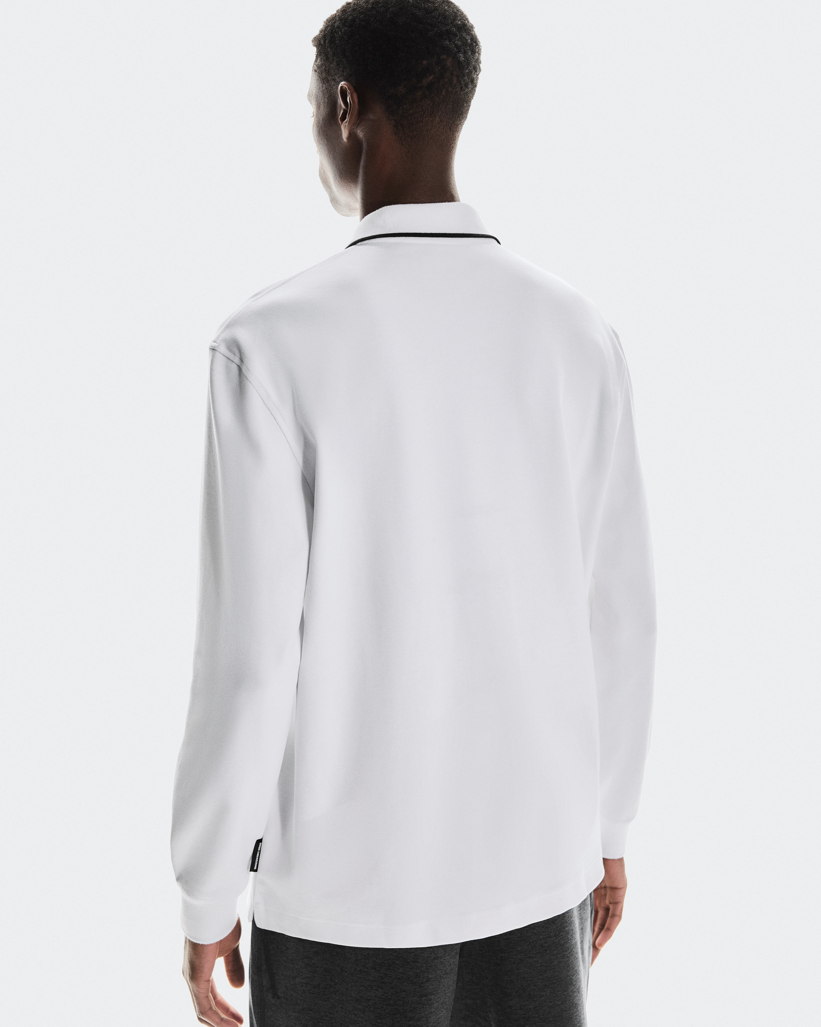 On Courtside Long-T Polo White Men Tops and t-shirts