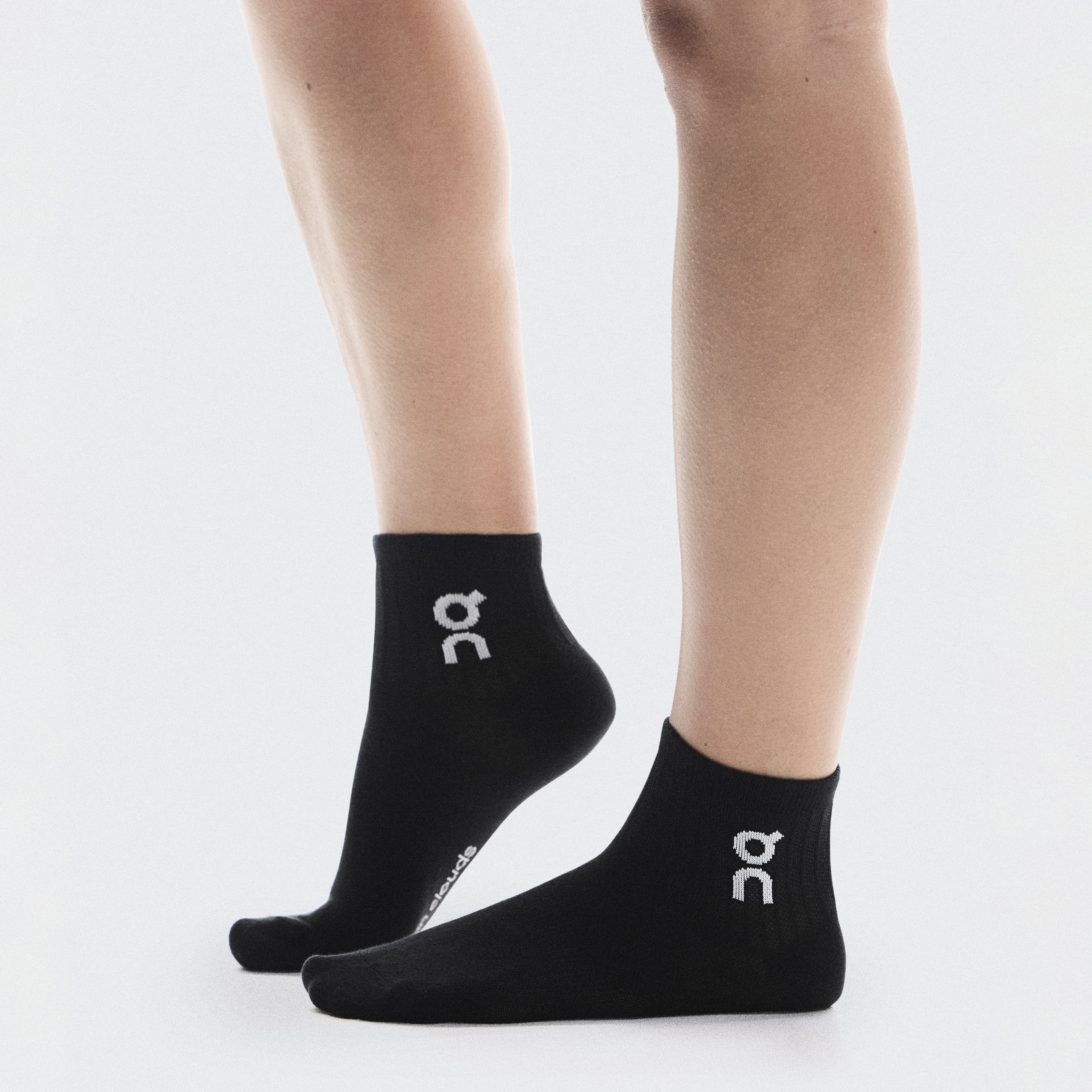 Logo Sock Mid 3P in Black