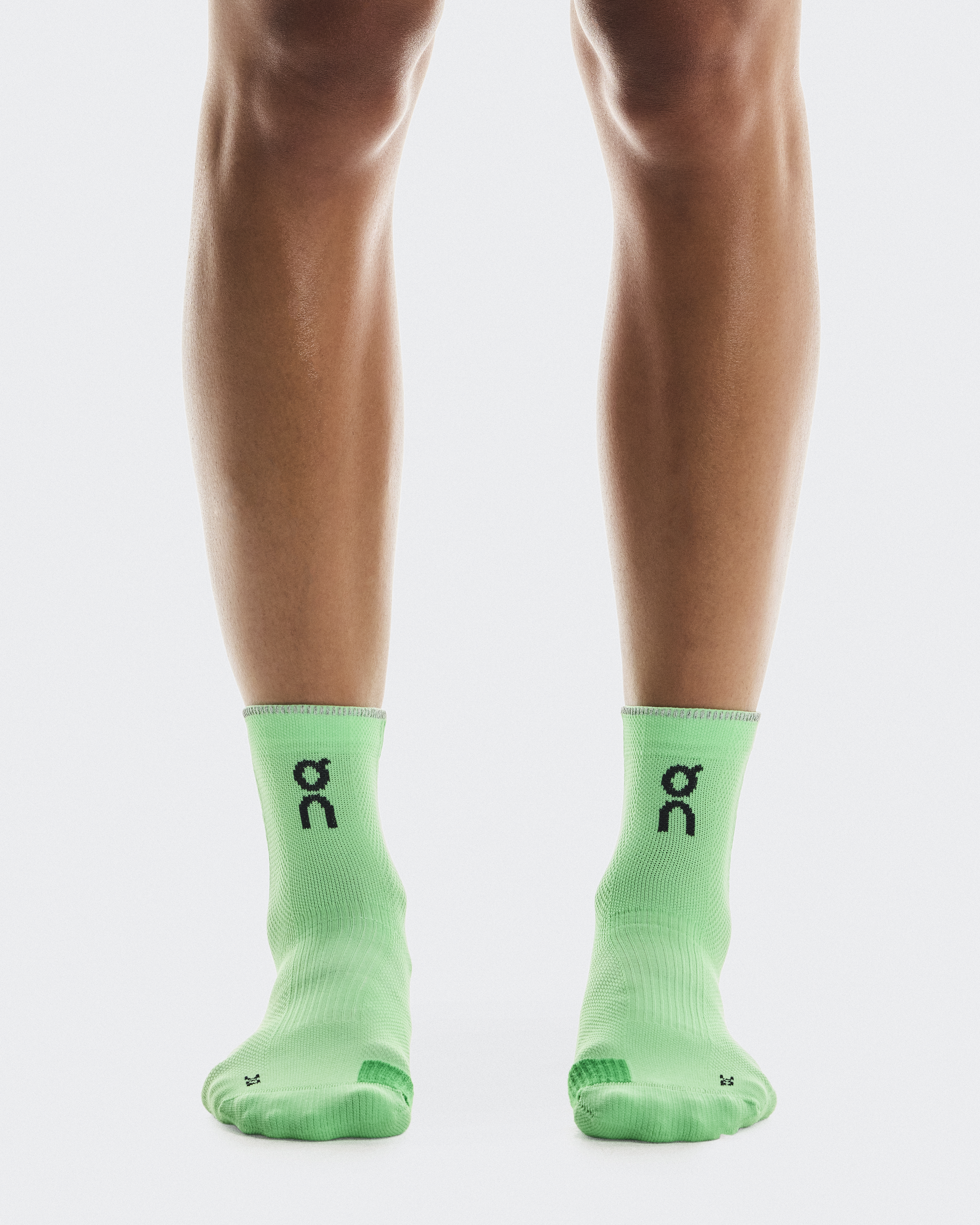 On Performance Run Sock Mid en Honeydew/Parsley, Taille: 43 - 46, Polyester