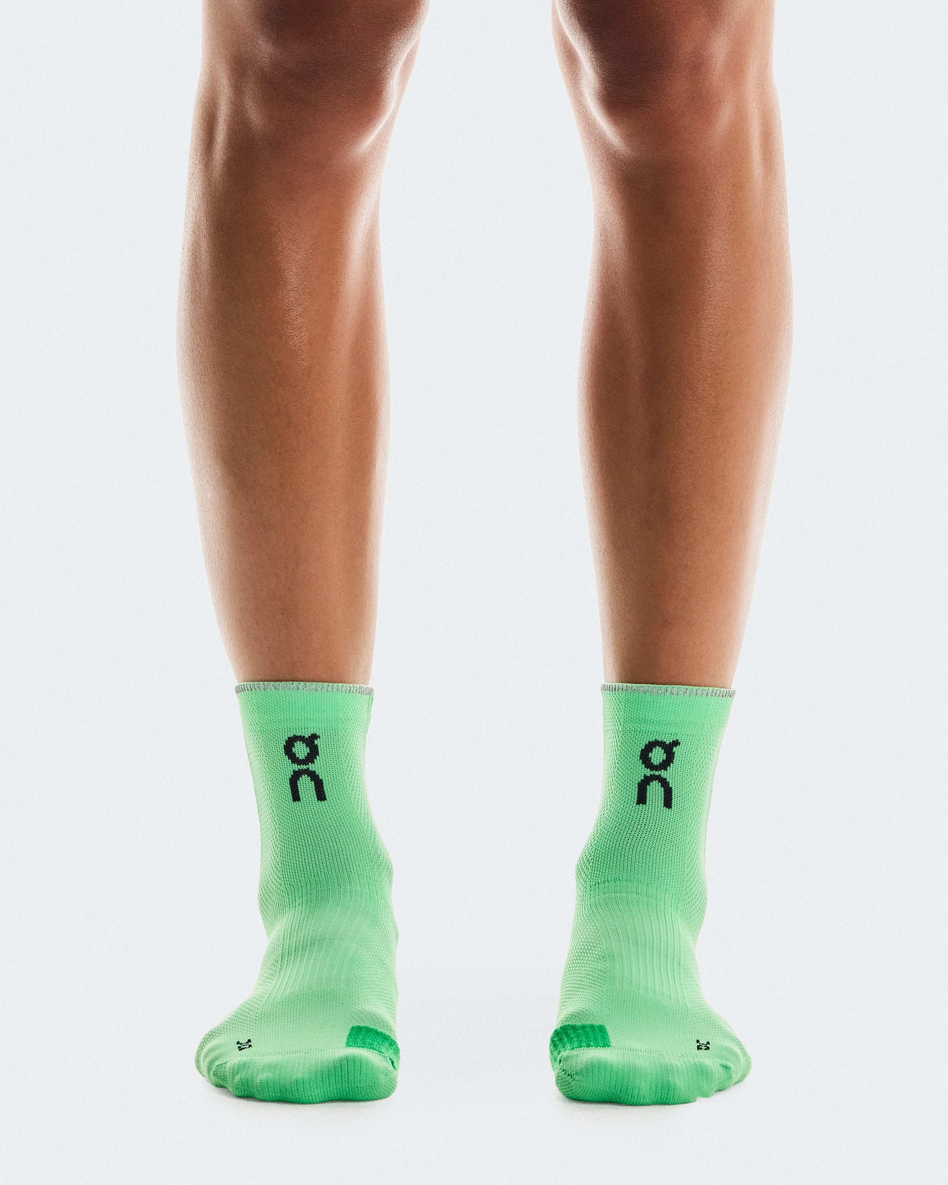 On Performance Run Sock Mid Honeydew & Parsley Unisex Socks