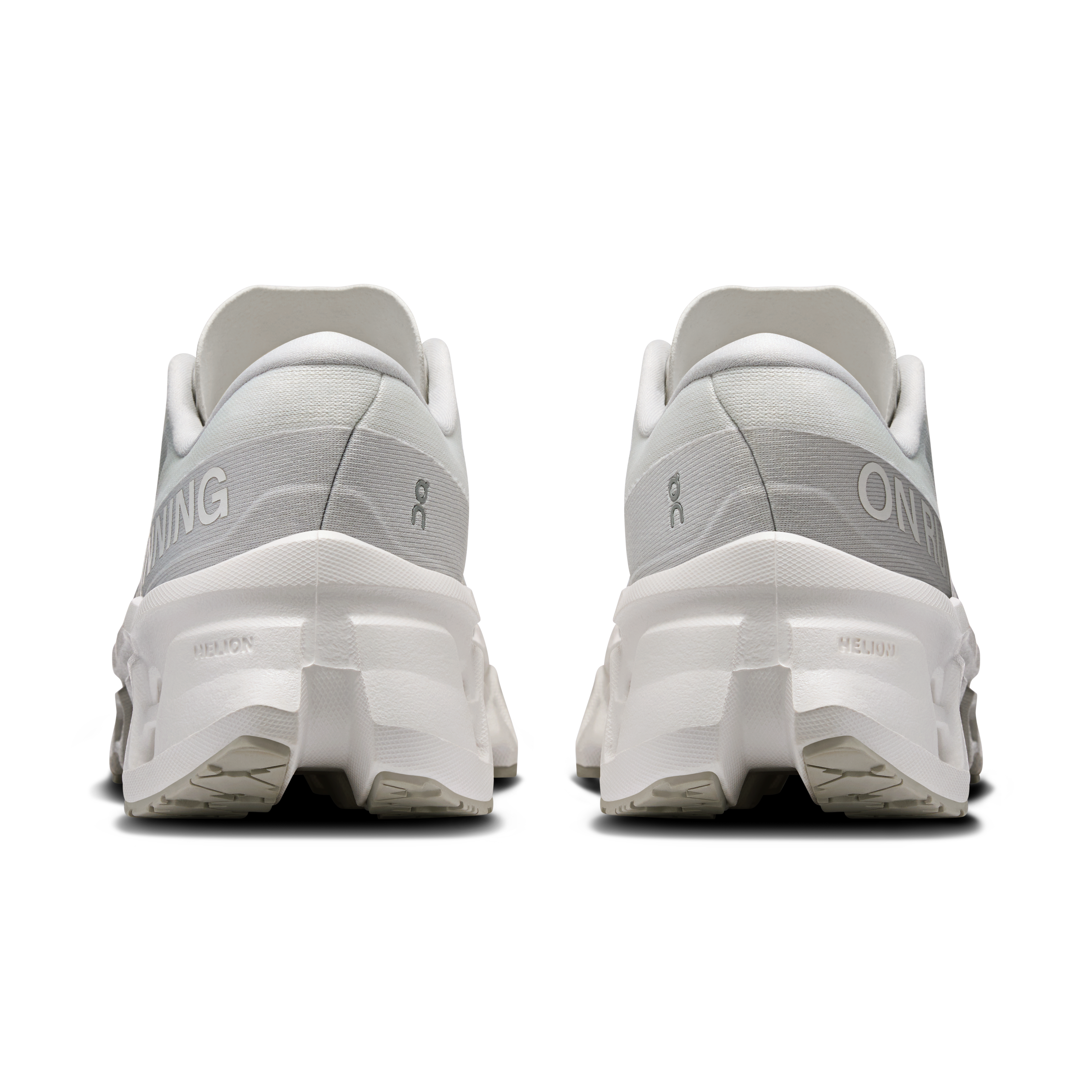 On Cloudmonster 3 White & Wolf Femme Running sur route Chaussures