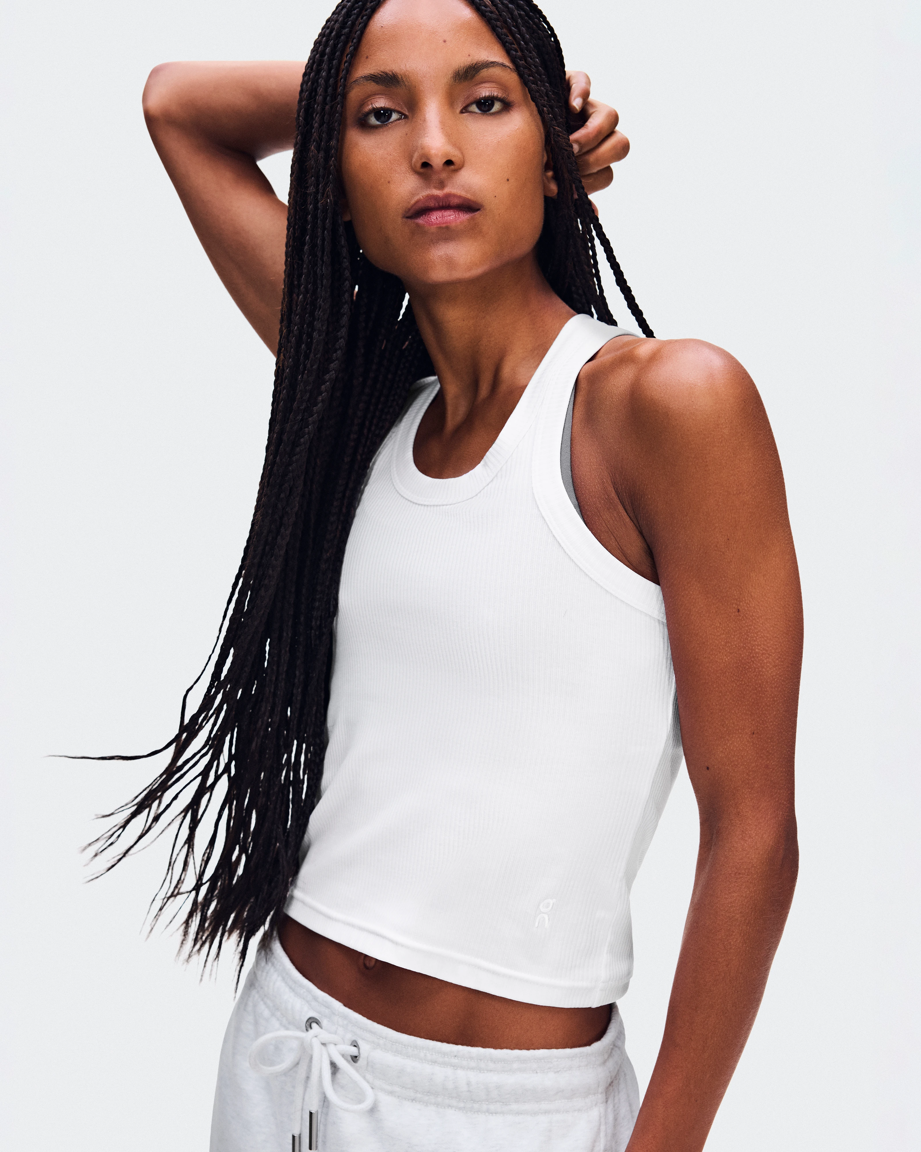 On All-Day Ribbed Tank White Women Tops and t-shirts