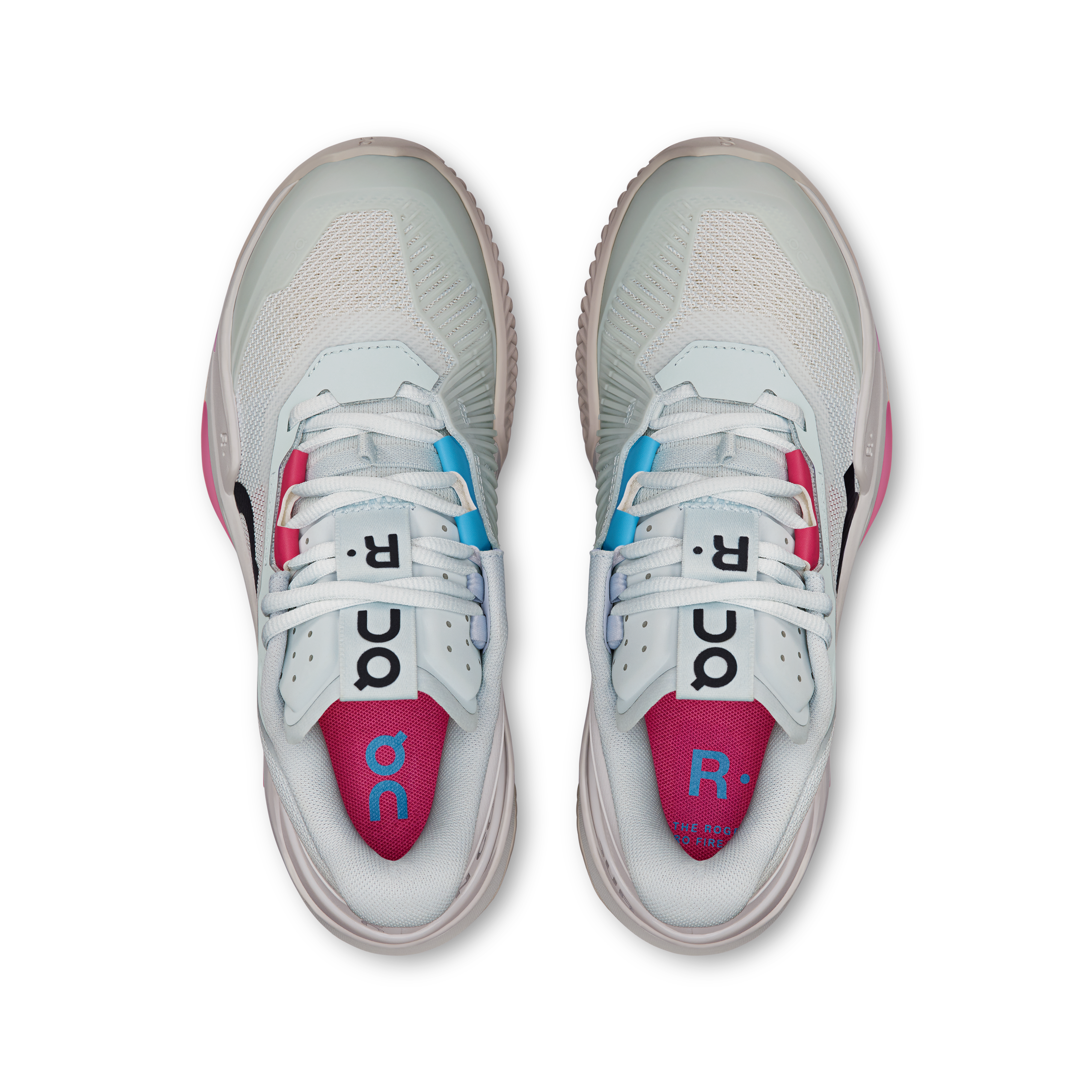 On THE ROGER Pro Fire Clay Arctic & Pink Damen Tennis Schuhe